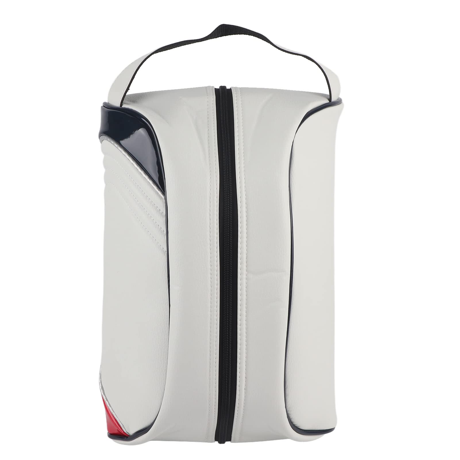 Premium PU Leather Golf Shoe Carrier Bag - Waterproof Dustproof Travel Storage Case for Men & Women | Perfect for Golf Course, Gym, Travel & Home Organization (White, 1PC)