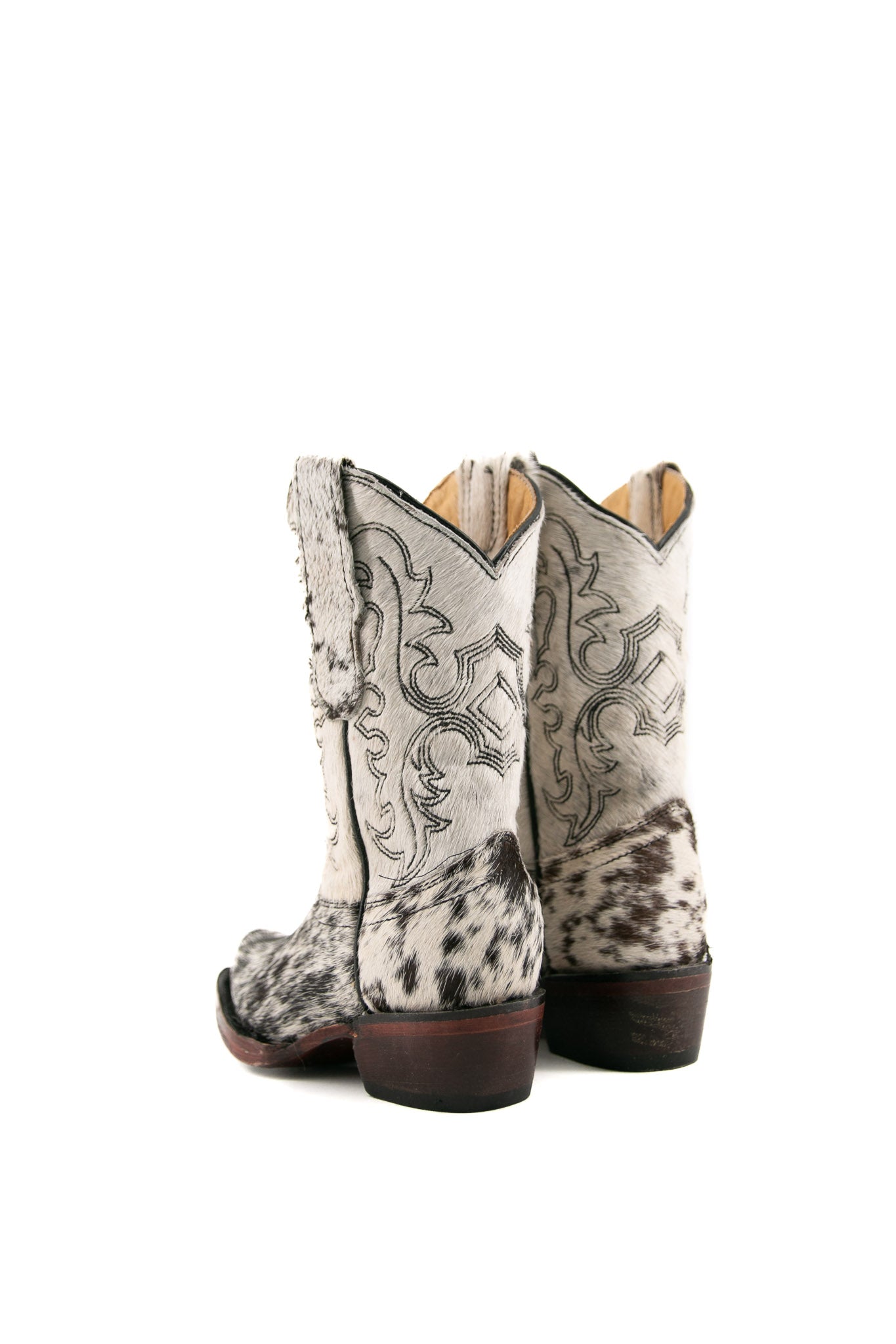 Little Katherine Genuine Cowhide Retro Cowgirl Boots for Women – Western Style Ankle Booties for Country Dancing, Rodeo & Fashion Outfits