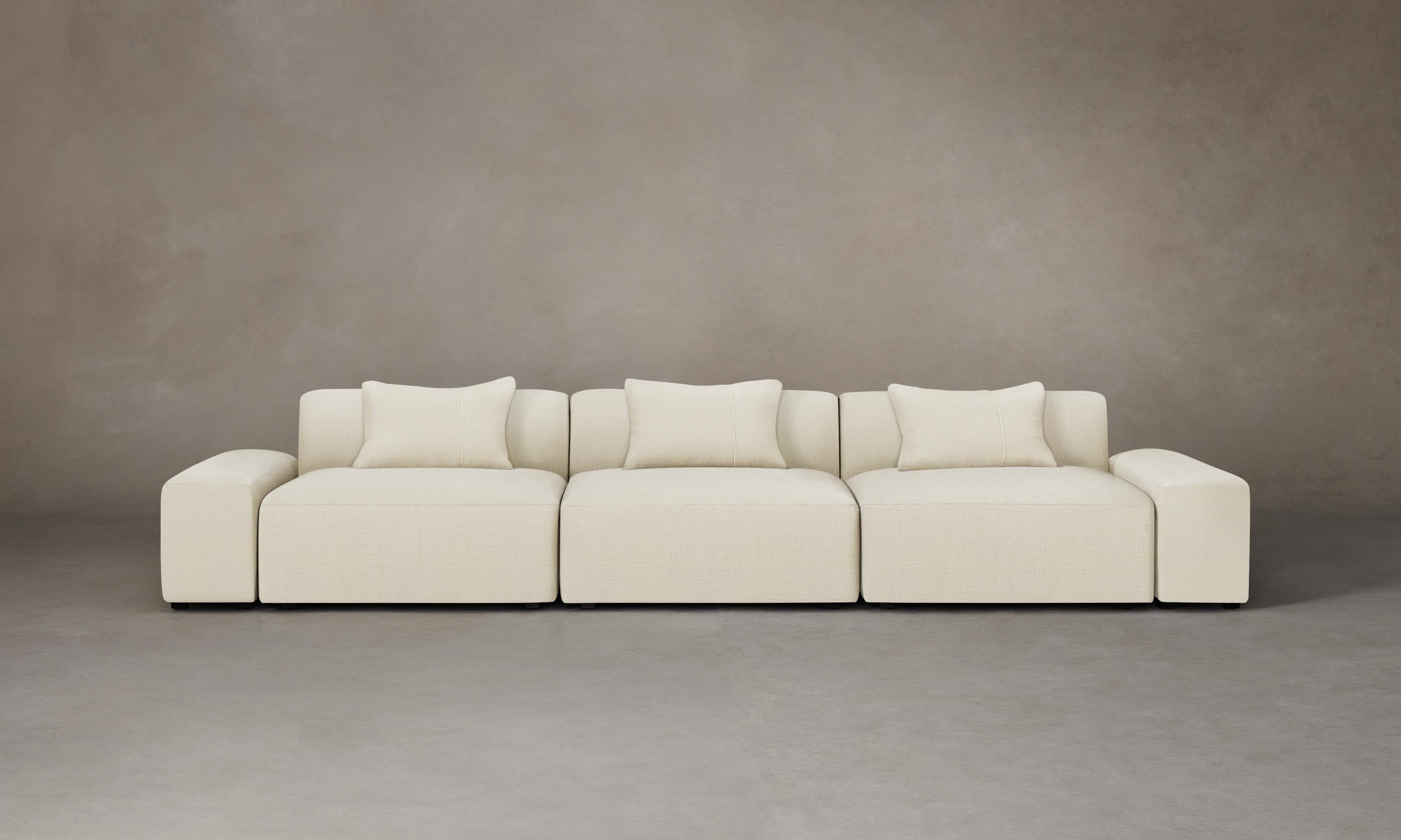 The Breuer Modular Sofa - Performance Linen Weave Prairie Fabric - Modern Sectional Couch for Living Room, Lounge & Office Spaces