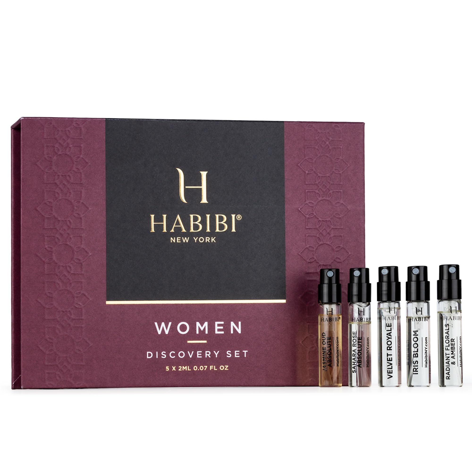 Luxury Women's Perfume Discovery Set - 6 x 2ml Travel Size Fragrance Samples (Iris, Magnolia, Jasmine Oud & Rose) - Mini Perfume Gift Set for Women - Perfect for Travel, Gifting & Daily Fragrance Exploration
