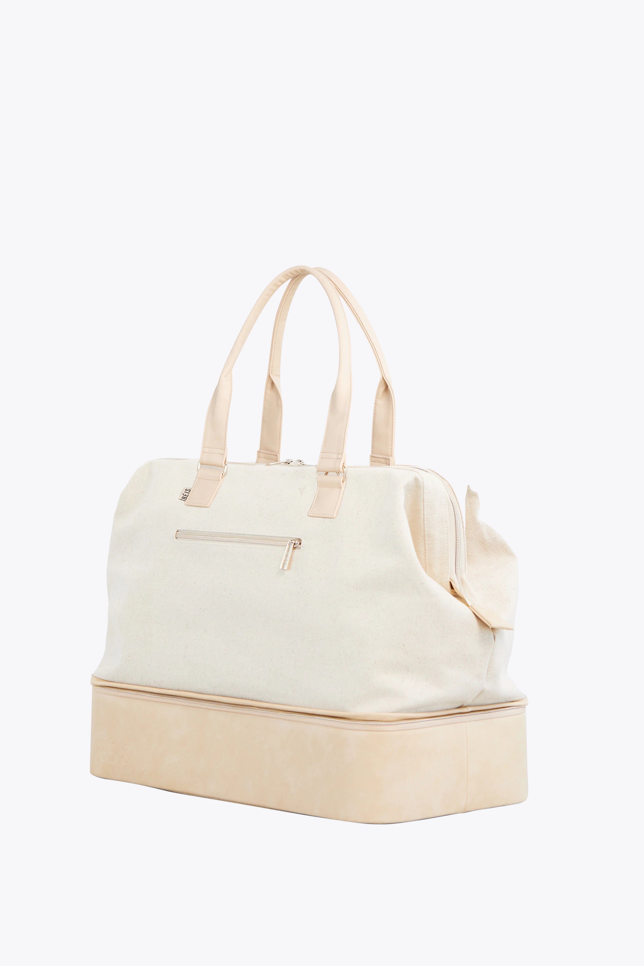 Premium Beige Convertible Weekender Bag - Versatile Travel Duffel & Tote for Women | Perfect for Weekend Getaways, Gym, Work & Overnight Trips