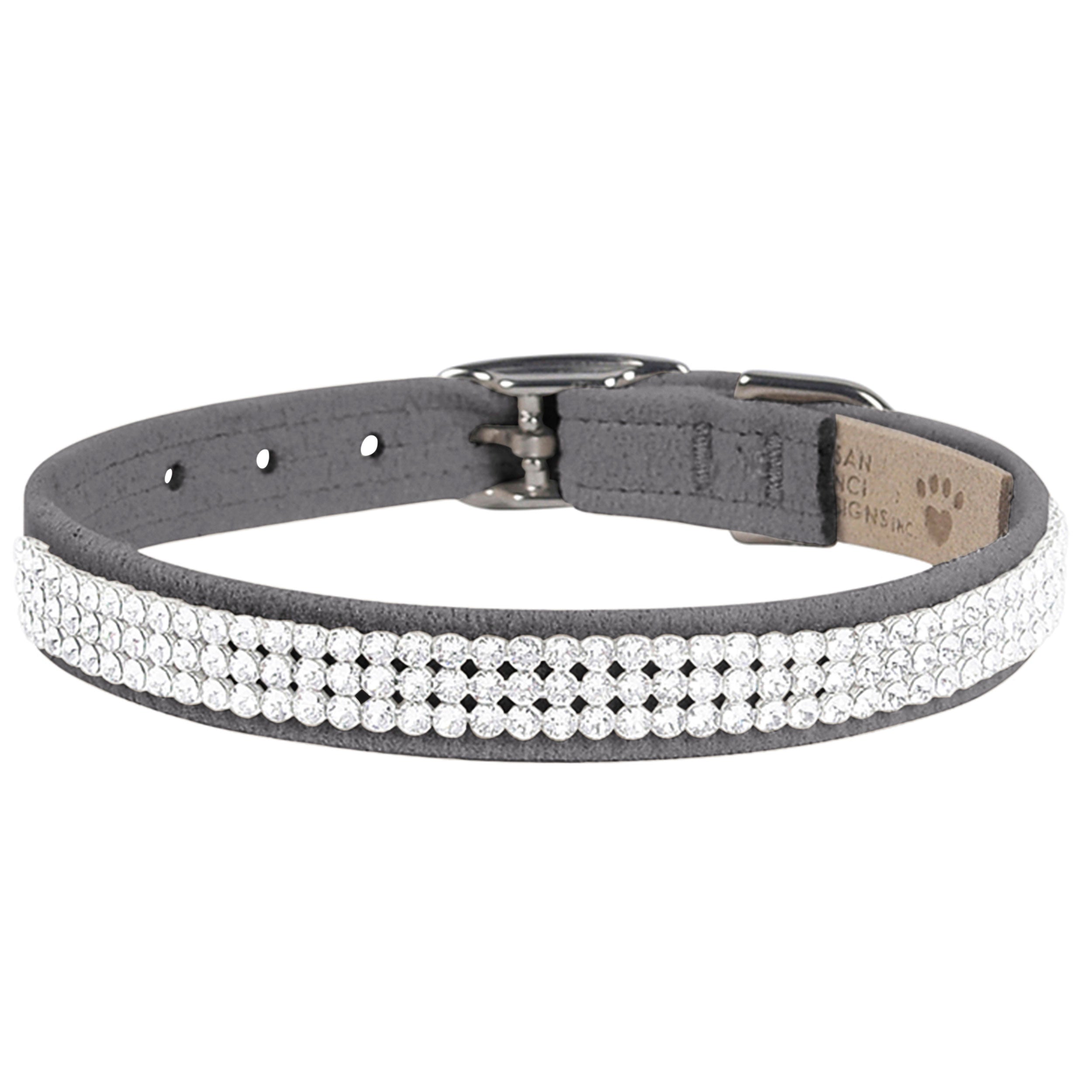3 Row Giltmore Dog Collar - Durable Nylon Pet Collar with Metal Buckle for Small Medium Large Dogs - Perfect for Walking, Training & Outdoor Adventures
