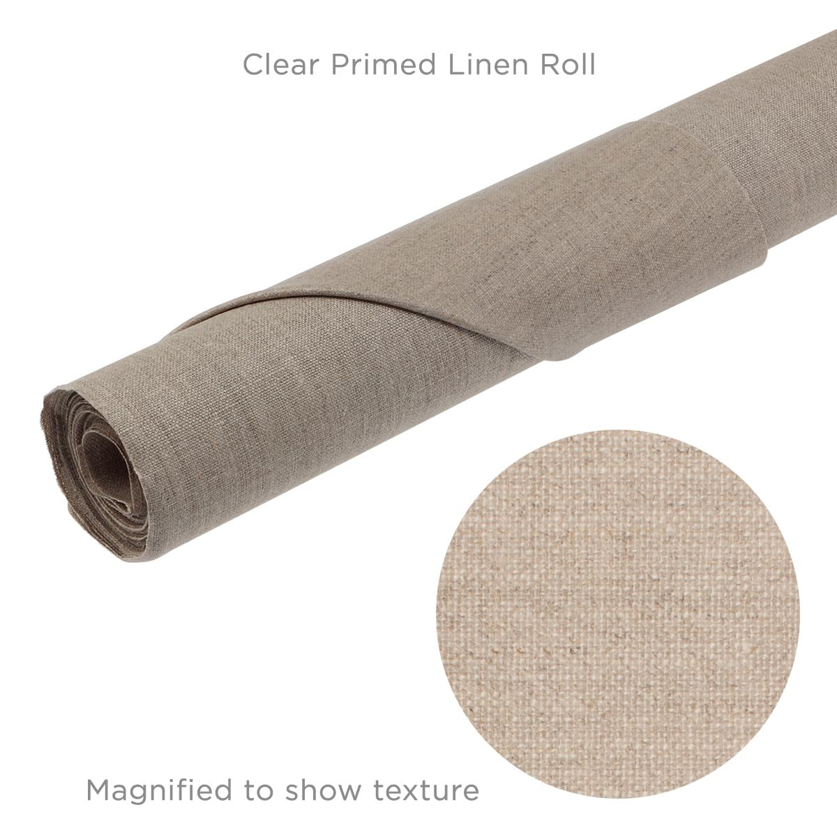 Senso Clear Primed Linen Canvas Roll - 14 oz Medium Tooth Professional Painting Canvas, 54