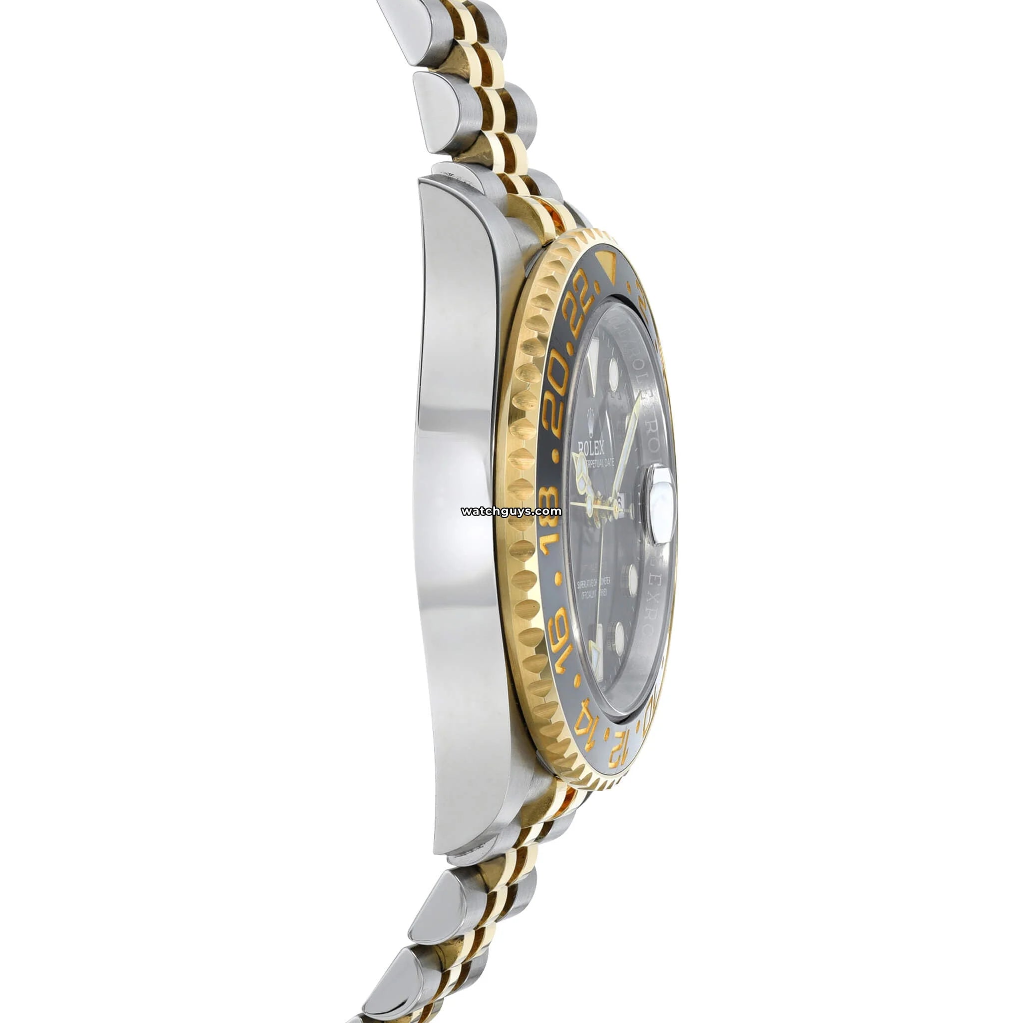 Rolex GMT Master II 126713GRNR Black & Gold Two Tone Jubilee Bracelet Watch - Luxury Timepiece for Travelers & Business Professionals