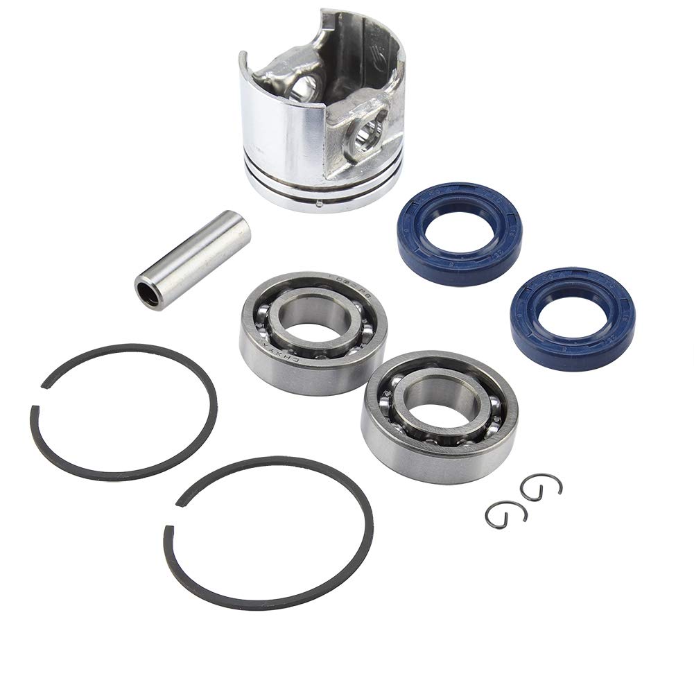 STIHL 017 MS170 Chainsaw Piston Rings Bearing Oil Seal Kit 37mm - Replacement Parts for Chainsaw Repair & Maintenance