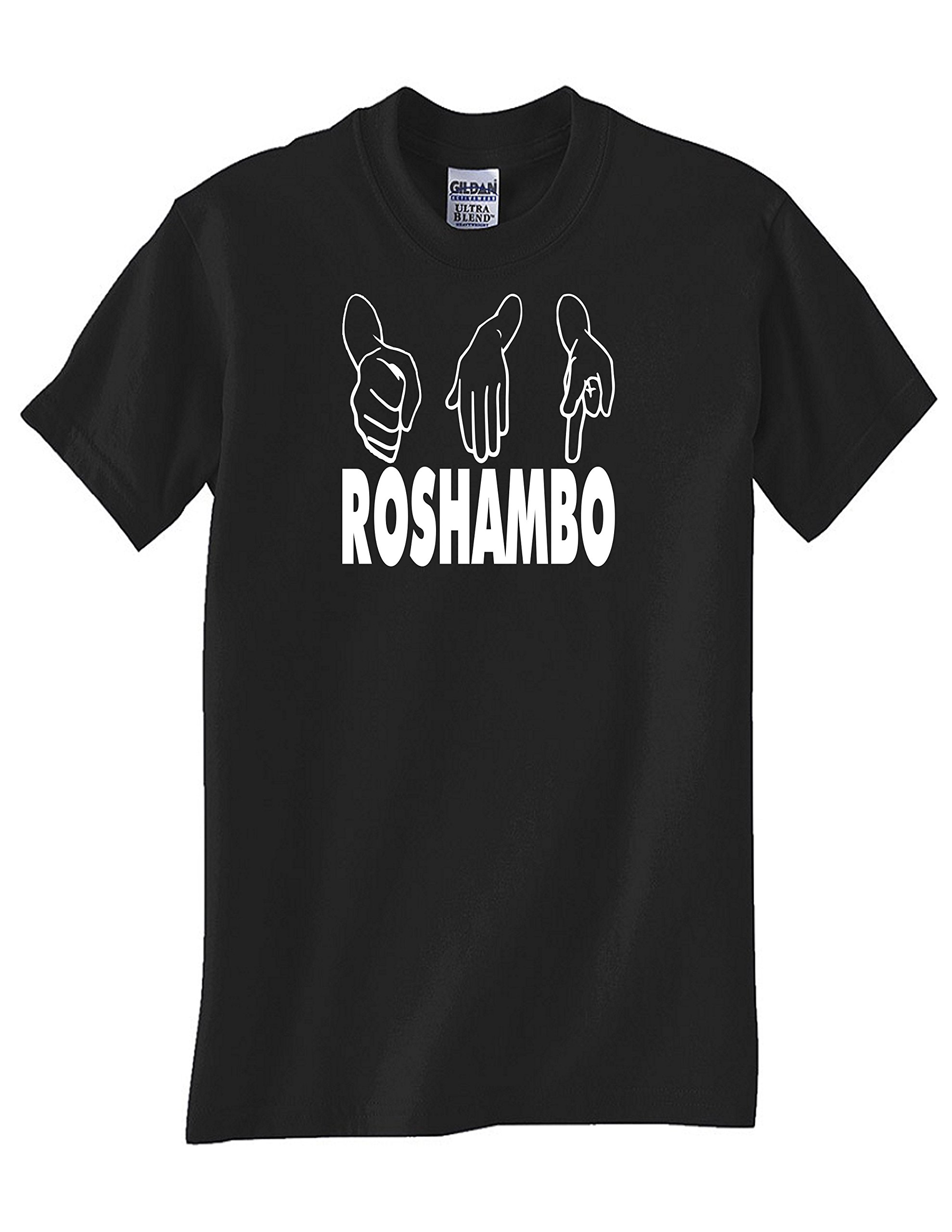 STUFF WITH ATTITUDE ROSHAMBO Black Graphic T-Shirt for Men & Women | Cool Casual Streetwear Tee | Perfect for Parties, Concerts & Everyday Wear