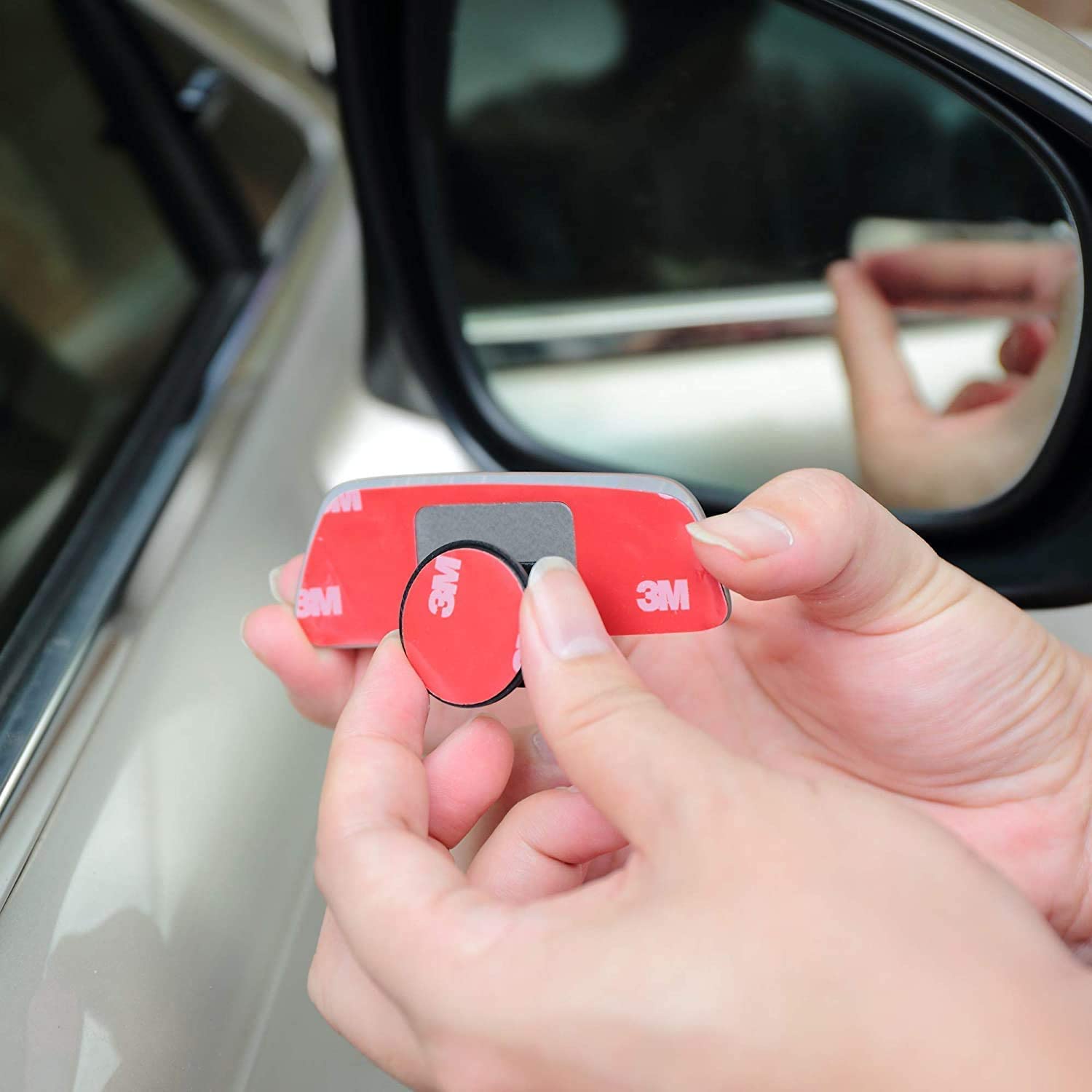 Verivue 3.5-Inch Rectangular Blind Spot Mirrors for Cars - Universal Fit HD Convex Wide Angle Stick-On Frameless Design - Adjustable Car Side Mirror Accessories (2-Pack) - Perfect for Parking, Lane Changing & Safer Driving