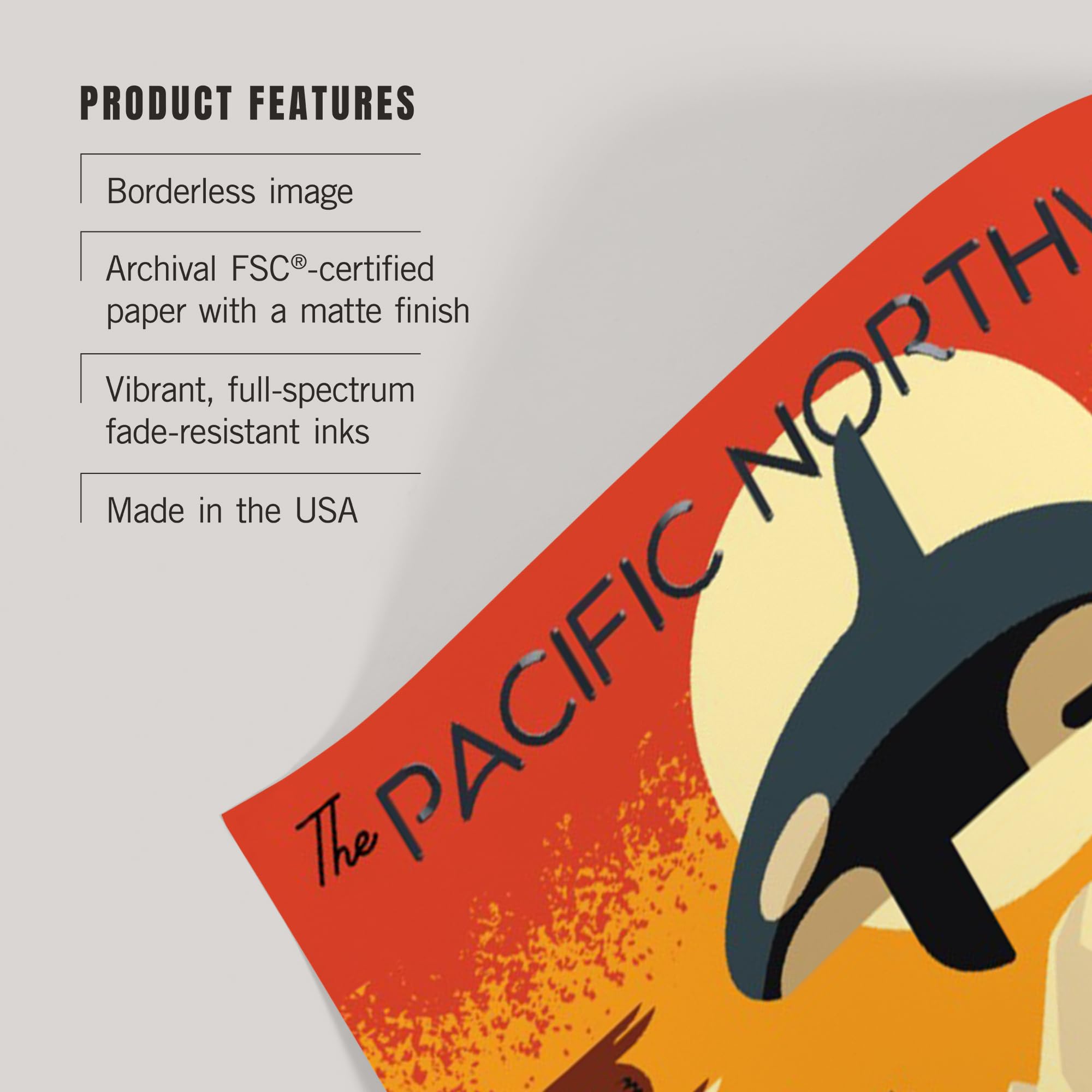 Lantern Press 16x24 Inch Giclee Art Print - Pacific Northwest Marine Animals Geometric Wall Decor | Perfect for Coastal Living Rooms, Beach House Bedrooms & Office Spaces