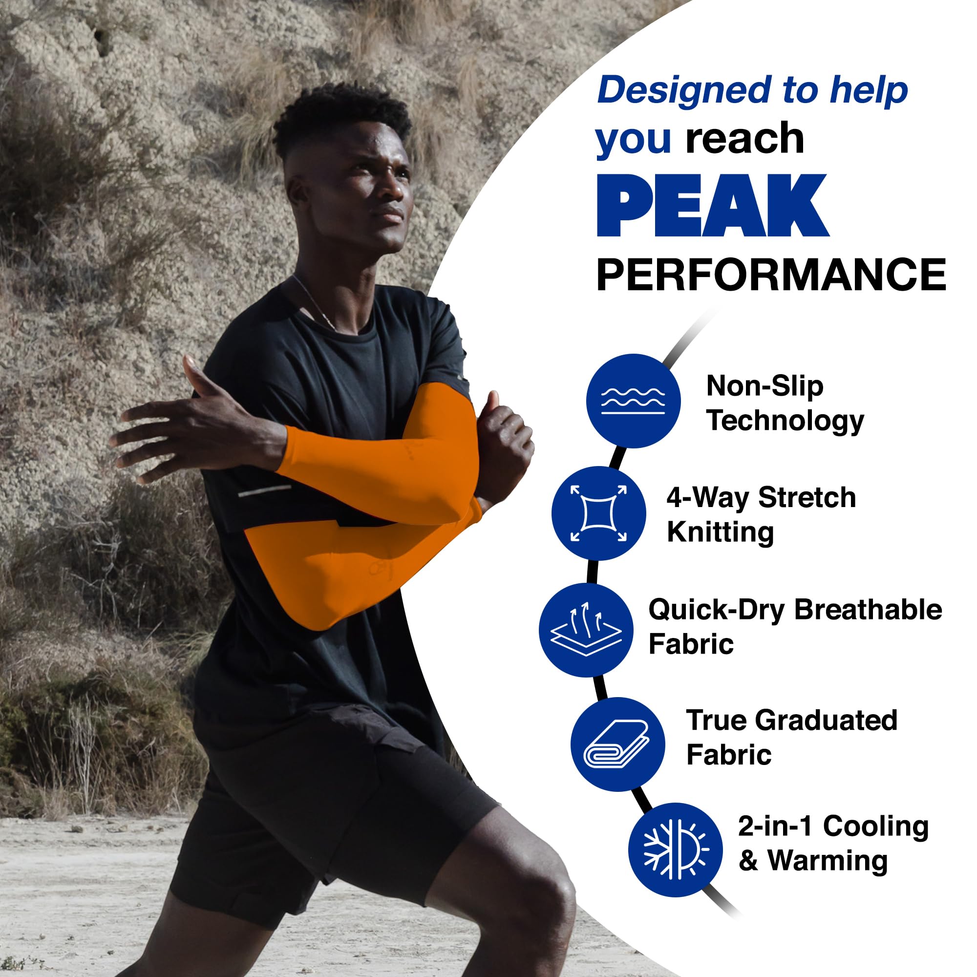 ARMORAY Arm Sleeves for Men & Women - UV Protection Tattoo Cover Up Sleeves - Cooling Compression Sports Arm Sleeves for Basketball, Golf, Football, Running & Outdoor Activities - Sun Protection for Workouts & Daily Wear