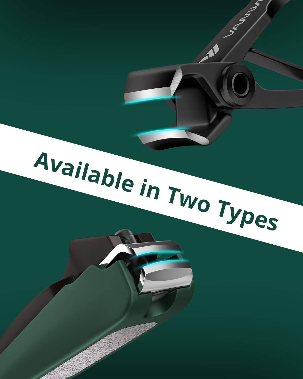 Premium Stainless Steel Nail Clipper Set - 2 Pack Heavy Duty Toenail & Finger Nail Clippers with Catcher - Ultra Sharp Professional Grooming Tools for Thick Nails - Perfect for Men, Women & Adults - Ideal for Home, Travel & Salon Use