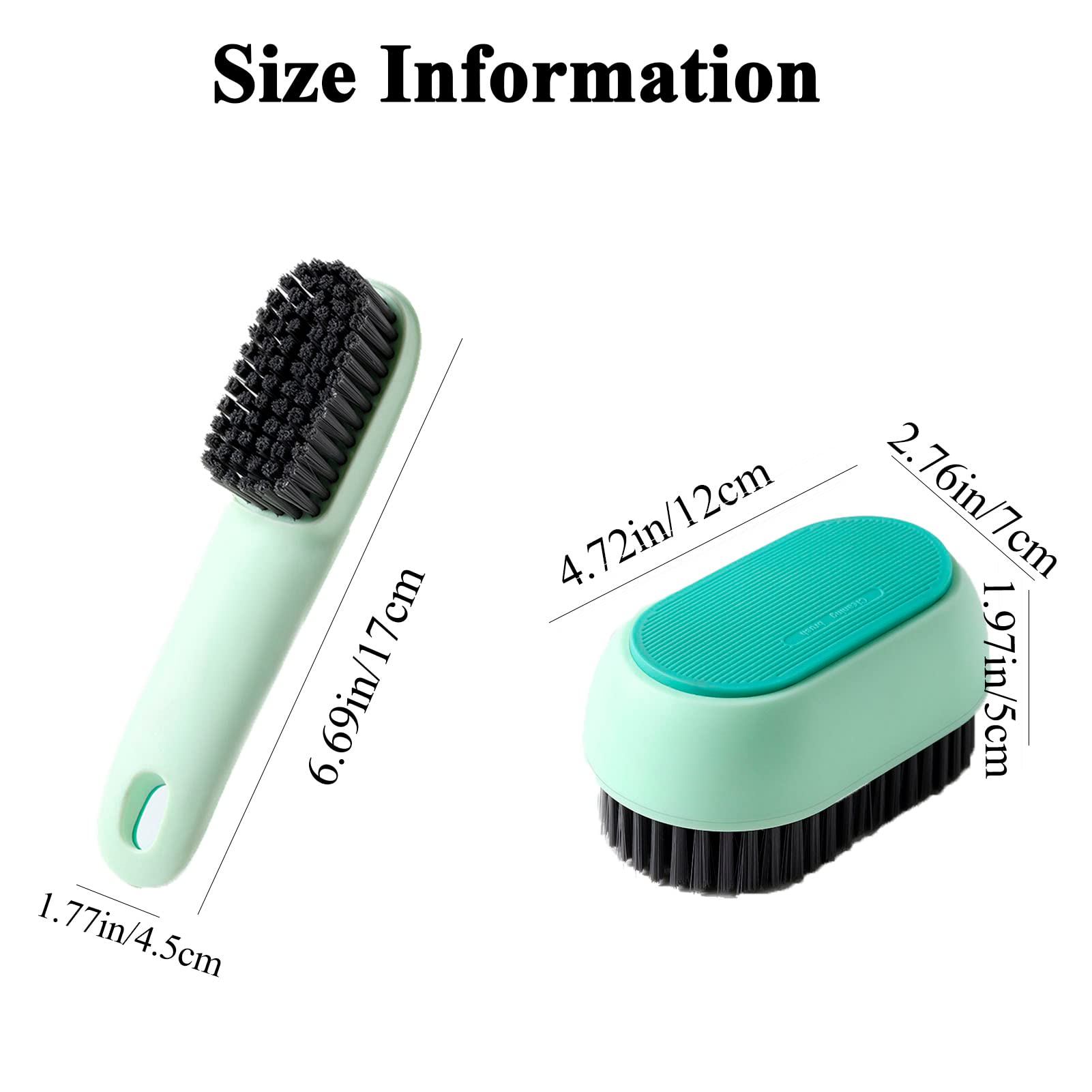 Premium Shoe Cleaning Brush Set (2 Pack) - Soft Bristle Sneaker & Laundry Brush with Ergonomic Handle - Gentle Non-Scratch Cleaning for Shoes, Boots & Delicate Fabrics - Perfect for Sneakerheads, Athletes & Home Cleaning