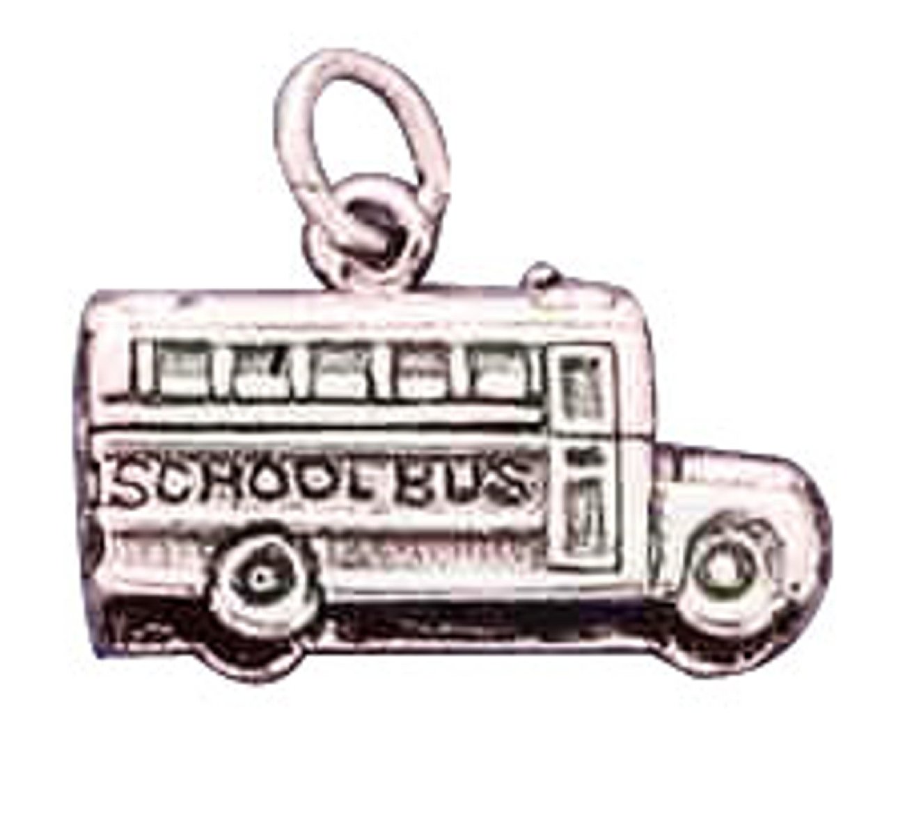 Sterling Silver 3D School Bus Charm Bead - Handmade Dangle Pendant for Bracelets & Jewelry Making - Perfect for DIY Crafts, Gifts & Kids Accessories