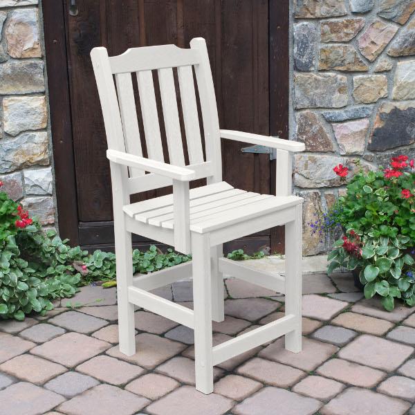 Lehigh Counter Height Outdoor Armchair - Patio Bar Stool with Weather-Resistant Design for Backyard, Deck, and Poolside Use