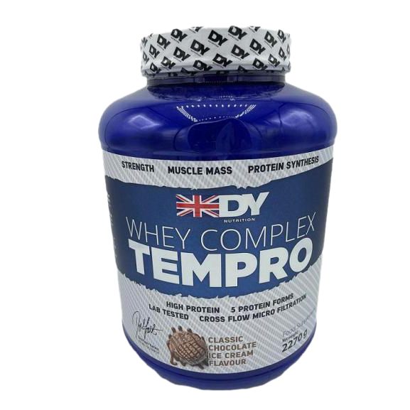 Dorian Yates Whey Complex Tempro Protein Powder - Classic Chocolate Flavor, 2270g (5 lbs) for Muscle Recovery & Growth | Post-Workout & Meal Replacement Shake