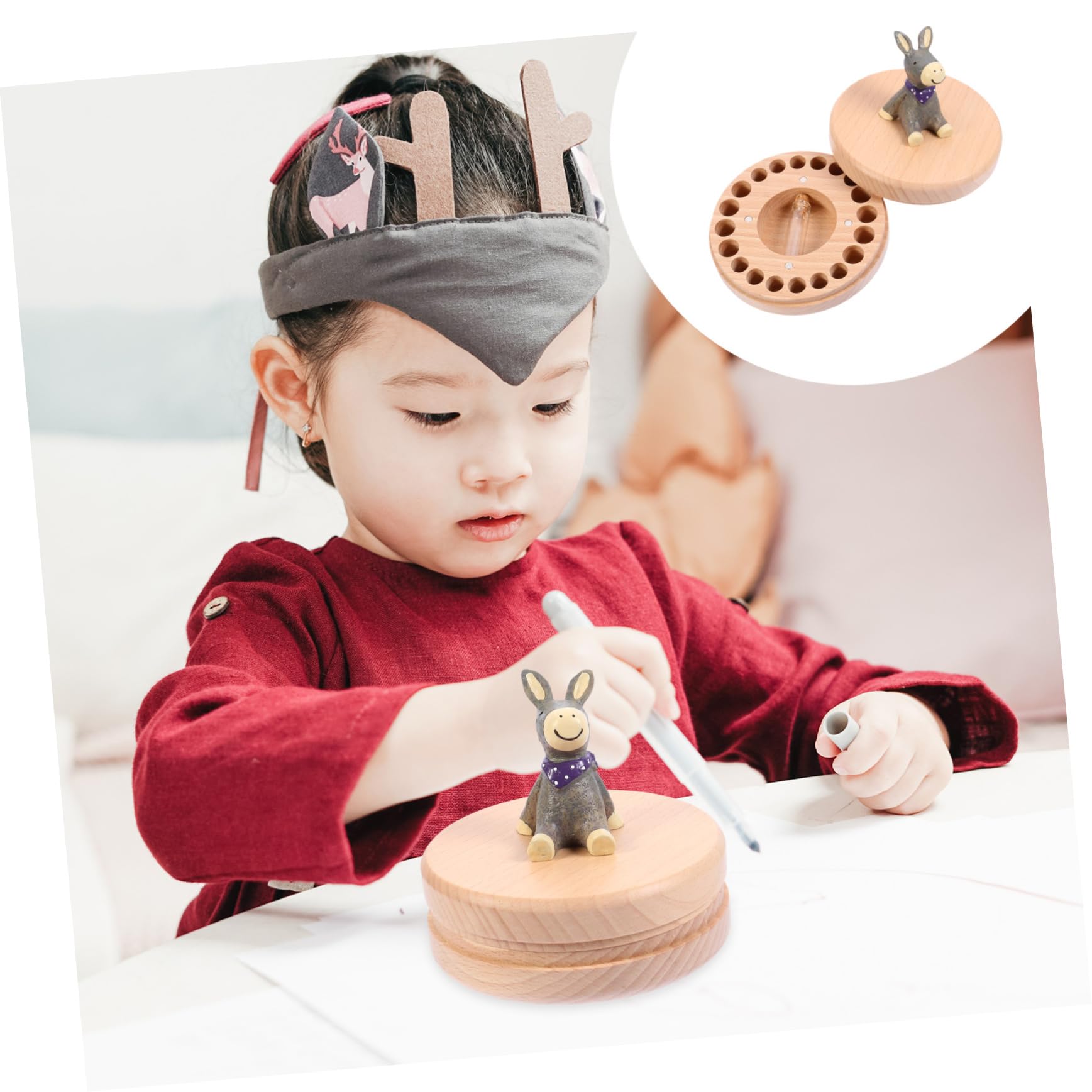 GLSTOY Handmade Baby Tooth Keepsake Box - Premium Tooth Holder & Organizer for Kids' First Teeth - Perfect for Memory Preservation & Nursery Decor