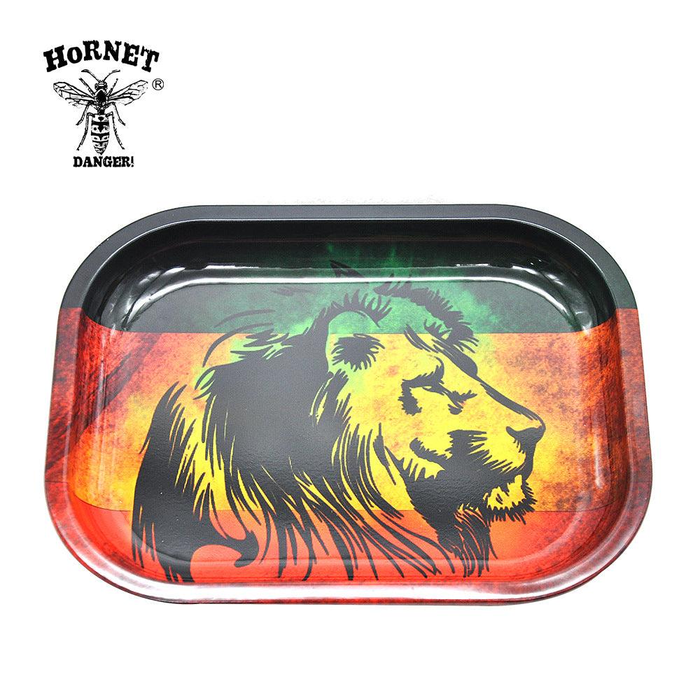 Premium Hornet Metal Tinplate Rolling Tray - Perfect for Rolling Cigarettes, Storing Tobacco & Grinding Herbs - Ideal for Smoking Accessories & DIY Rolling at Home