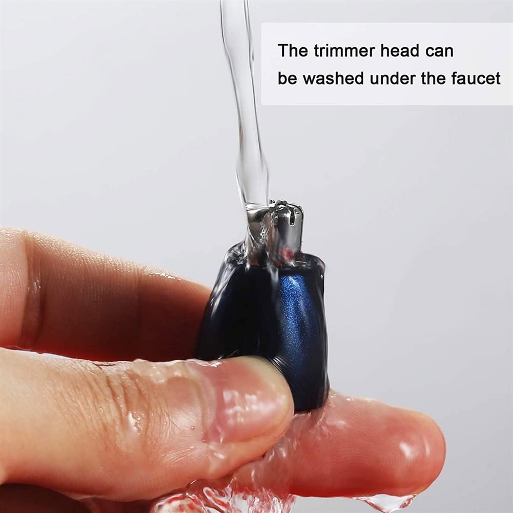 Professional USB Rechargeable Electric Hair Trimmer for Men & Women - Dual-Edge Stainless Steel Blades for Nose, Ear, Eyebrow & Beard Grooming - Waterproof & Portable for Travel, Home & Salon Use