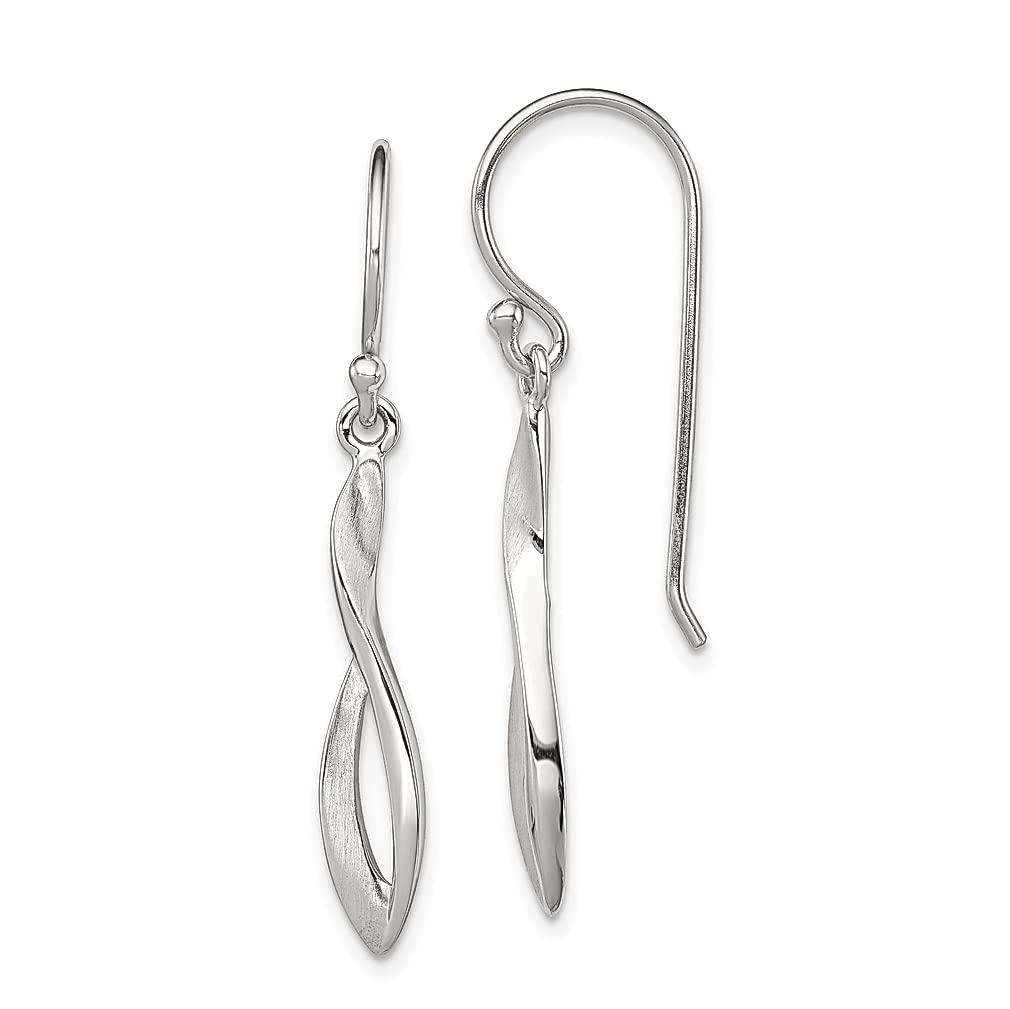 925 Sterling Silver Twisted Dangle Drop Earrings for Women - Elegant Fine Jewelry Gift for Her - Perfect for Parties, Weddings & Special Occasions