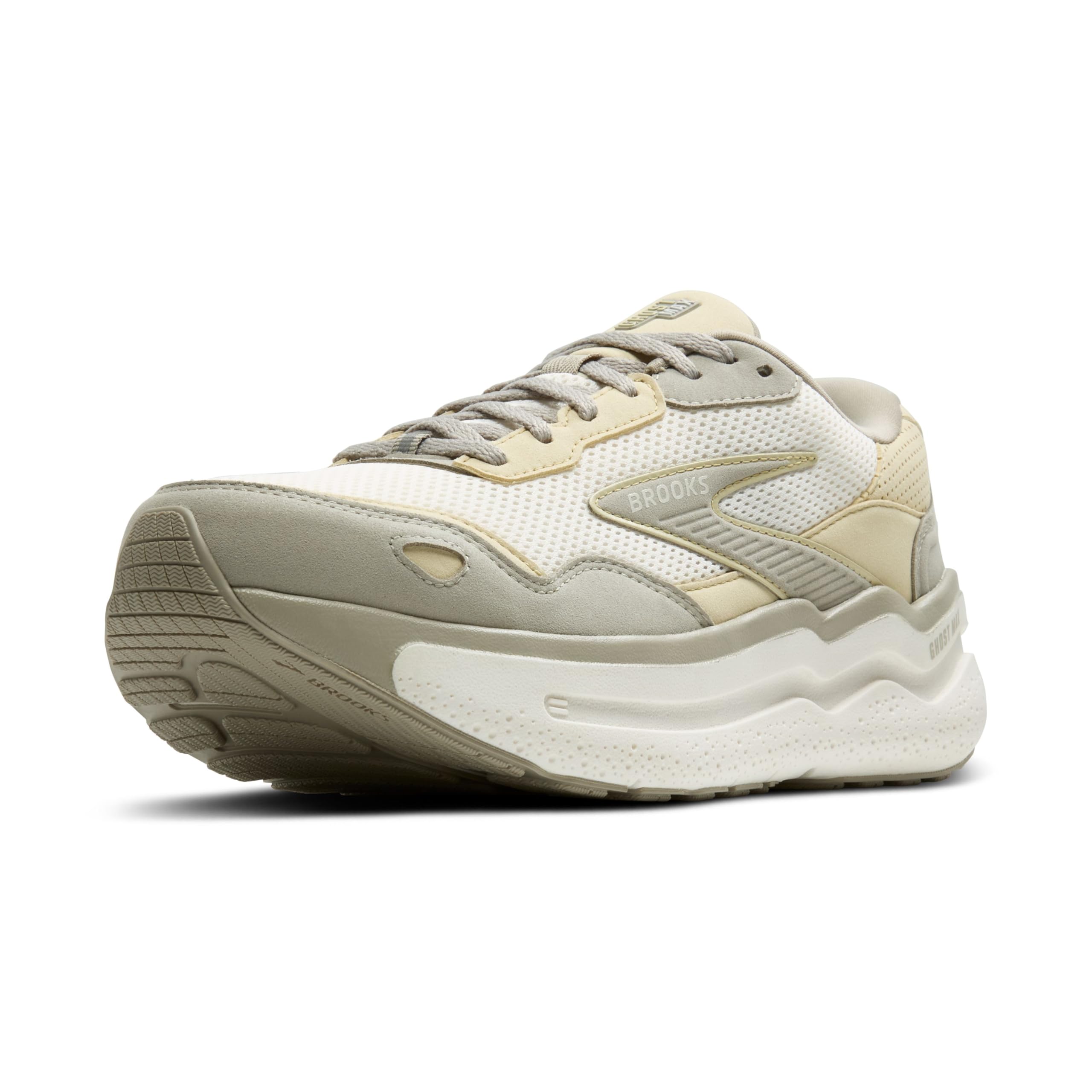 Brooks Men's Ghost Max Suede Leather Running Shoes - Neutral Support for Jogging, Walking & Gym Workouts - Lightweight Cushioned Sneakers for Men's Athletic Training & Daily Wear