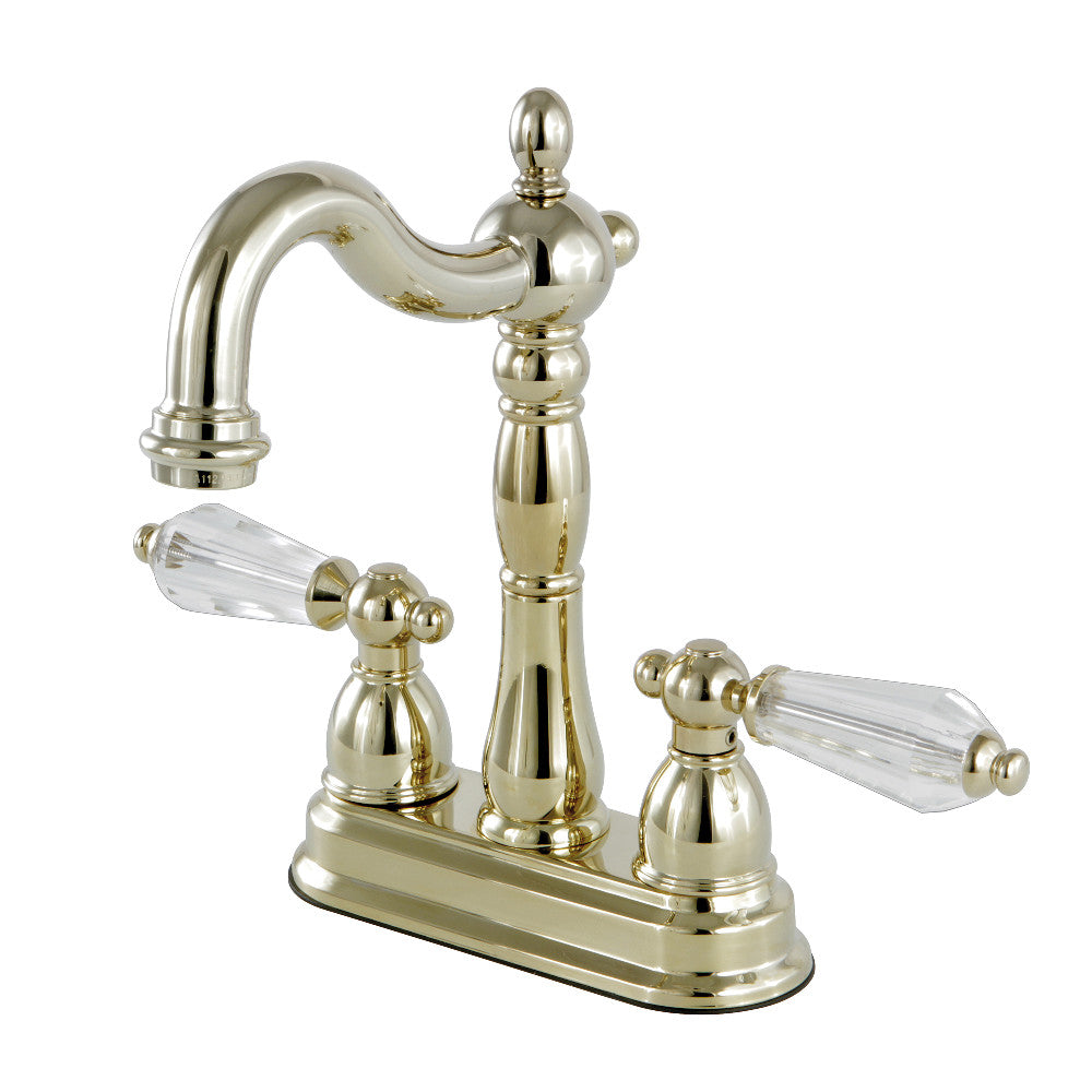 Kingston Brass KB1492WLL Wilshire Two Handle Bar Faucet - Premium Matte White Finish for Kitchen & Bar Sinks, Ideal for Home Bars, Restaurants, and Commercial Use