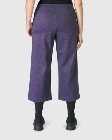 AP814E Folklore Easy Eggplant Purple Women's Casual Pants - Comfortable Stretchy Lounge Pants for Home, Yoga & Travel