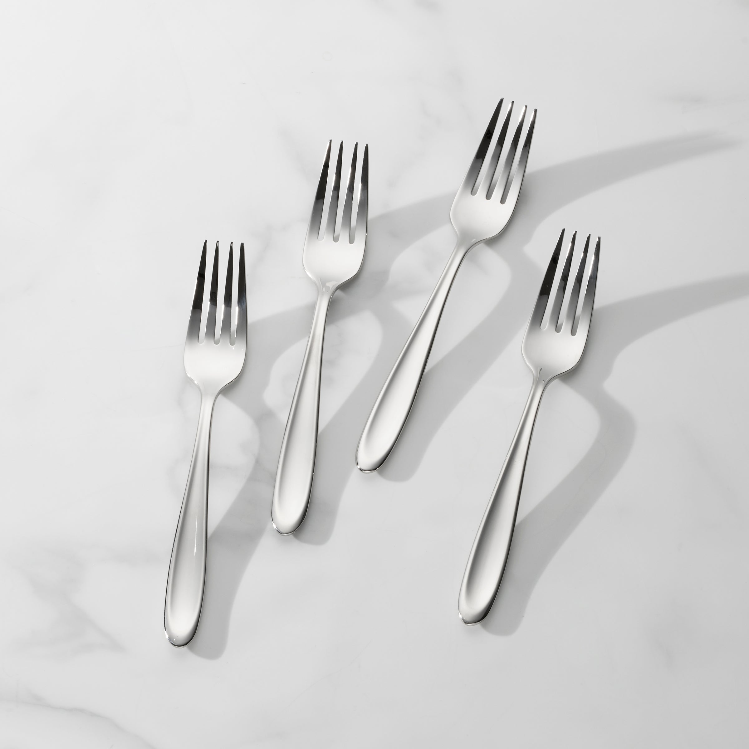 Premium Cantera Salad Forks Set of 4 - Durable Stainless Steel Flatware for Dining, Entertaining & Picnics - Elegant Tableware for Restaurants, Dinner Parties & Outdoor Gatherings