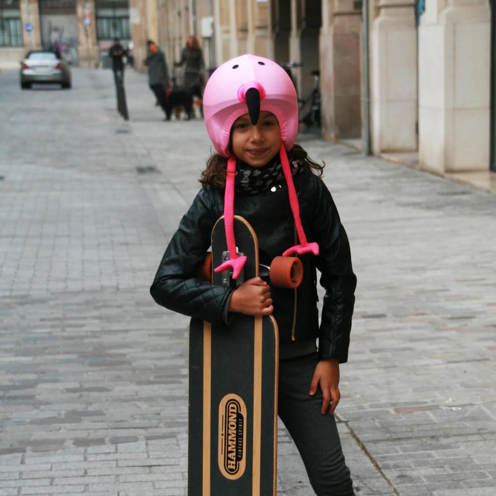 Coolcasc Animal Ski Helmet Cover - Flamingo Design for Kids & Adults | Waterproof & Warm Winter Sports Accessory | Perfect for Skiing, Snowboarding & Outdoor Adventures
