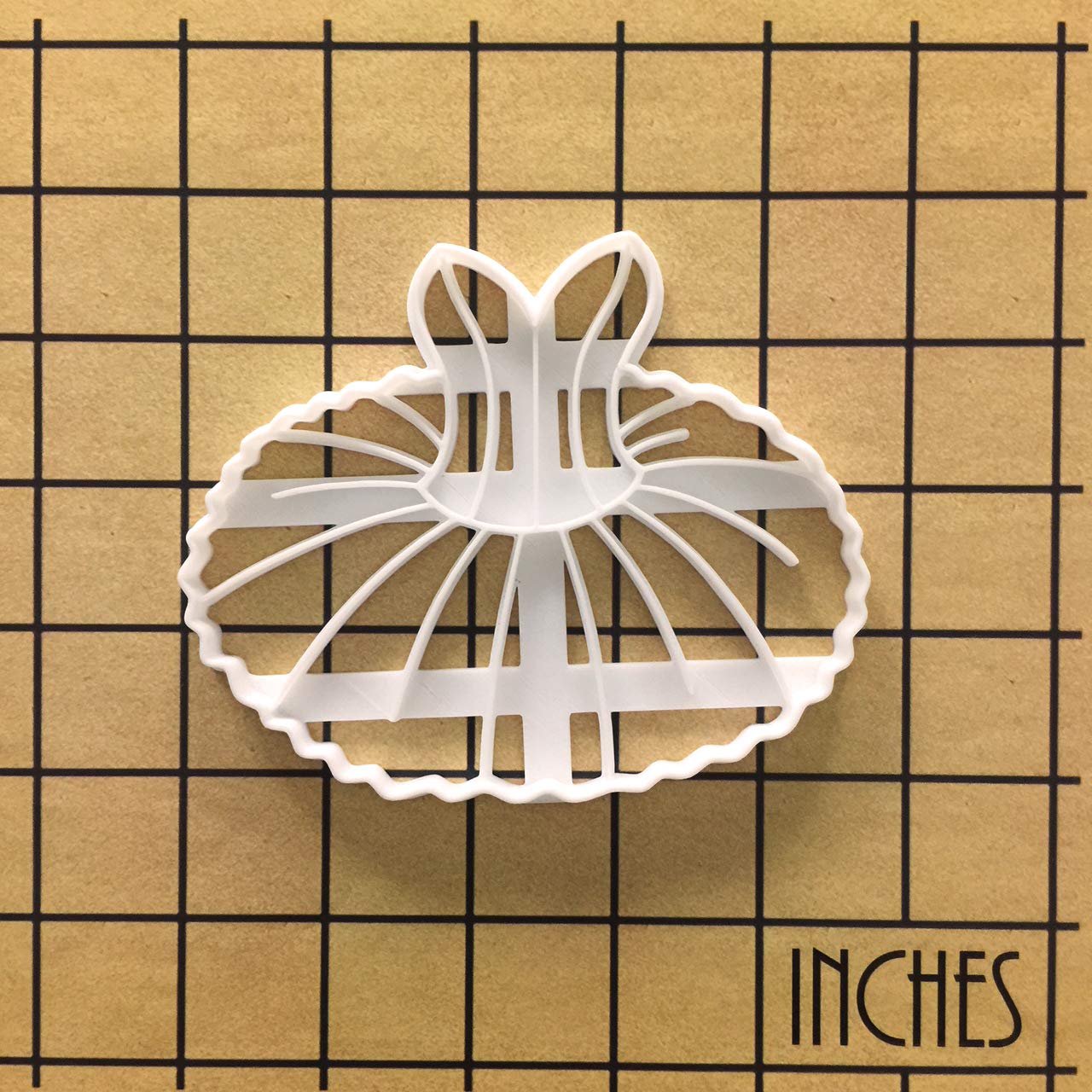 Bakerlogy Tutu Dress Cookie Cutter - 1 Piece Stainless Steel Baking Tool for Princess Party, Baby Shower & Birthday Cake Decorations