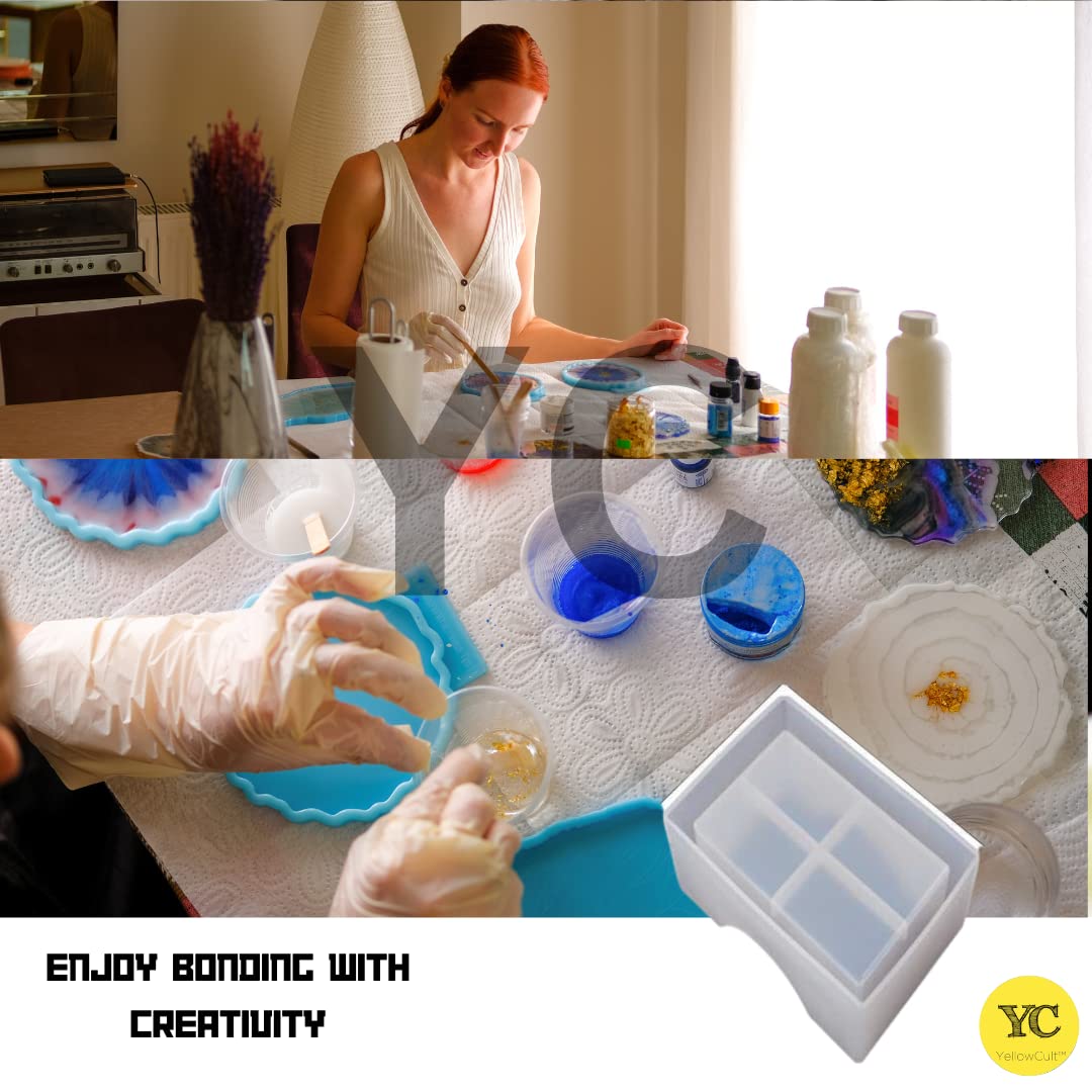 Premium 3D Resin Silicone Mold for DIY Crafts - Art, Soap, Chocolate, Candle Making - Multi-Purpose Ash Tray & Coaster Mold - Perfect for Home Decor, Gift Making & Creative Projects