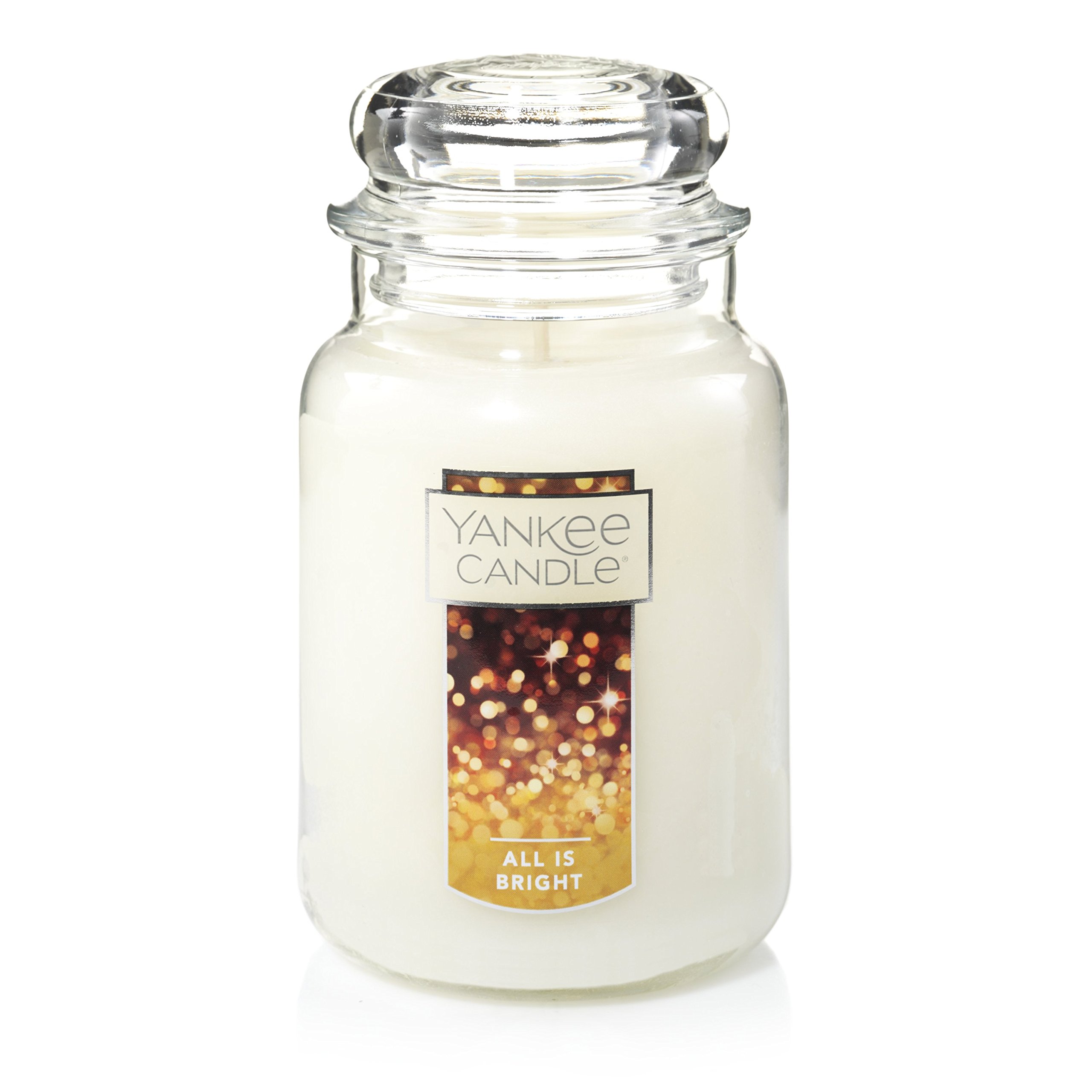 Yankee Candle All is Bright Scented Candle - 22oz Large Jar Single Wick, 110+ Hours Burn Time, Holiday Home Decor & Christmas Gift Idea