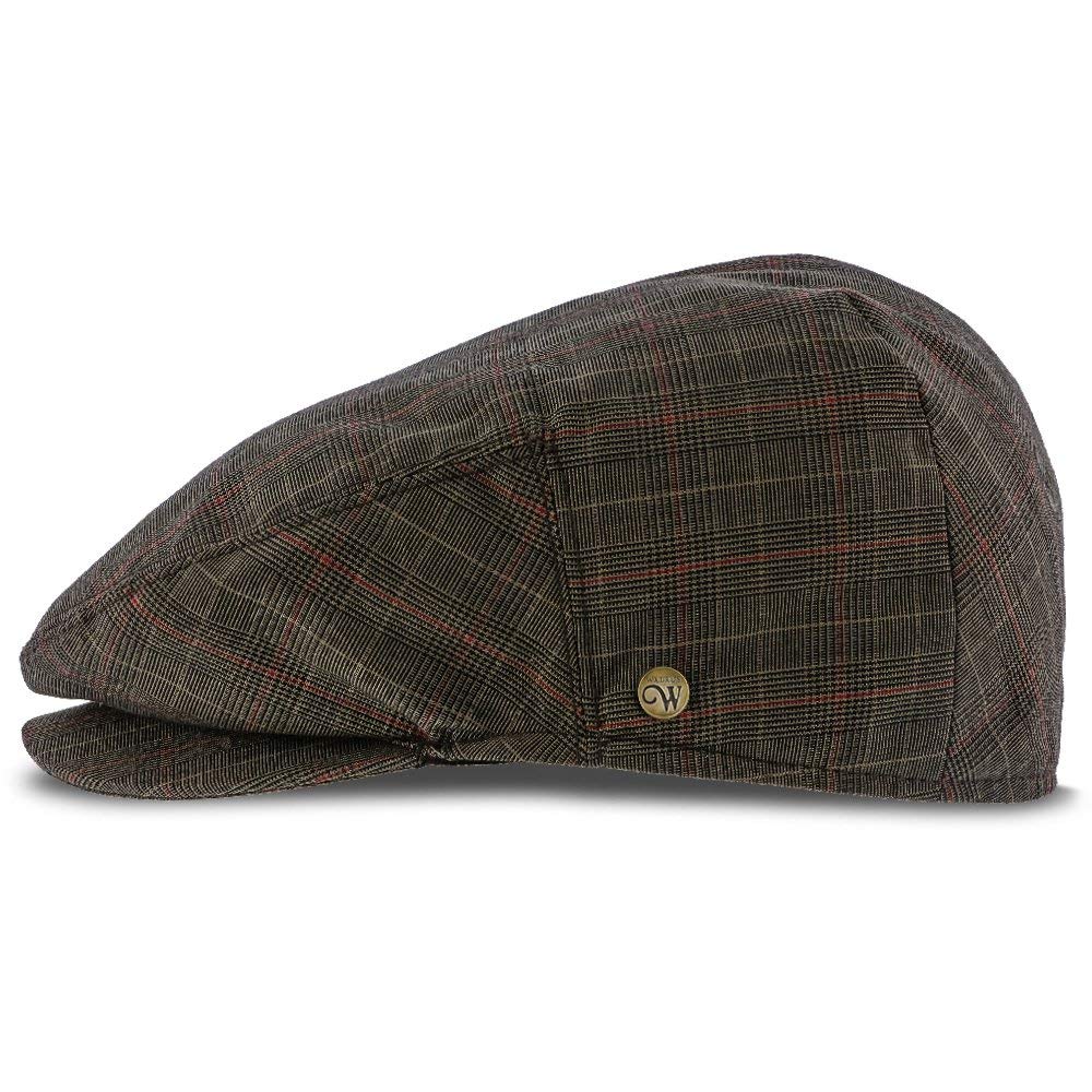 Fairway Brown/Red Plaid Polyester Ivy Cap - Golf & Outdoor Style