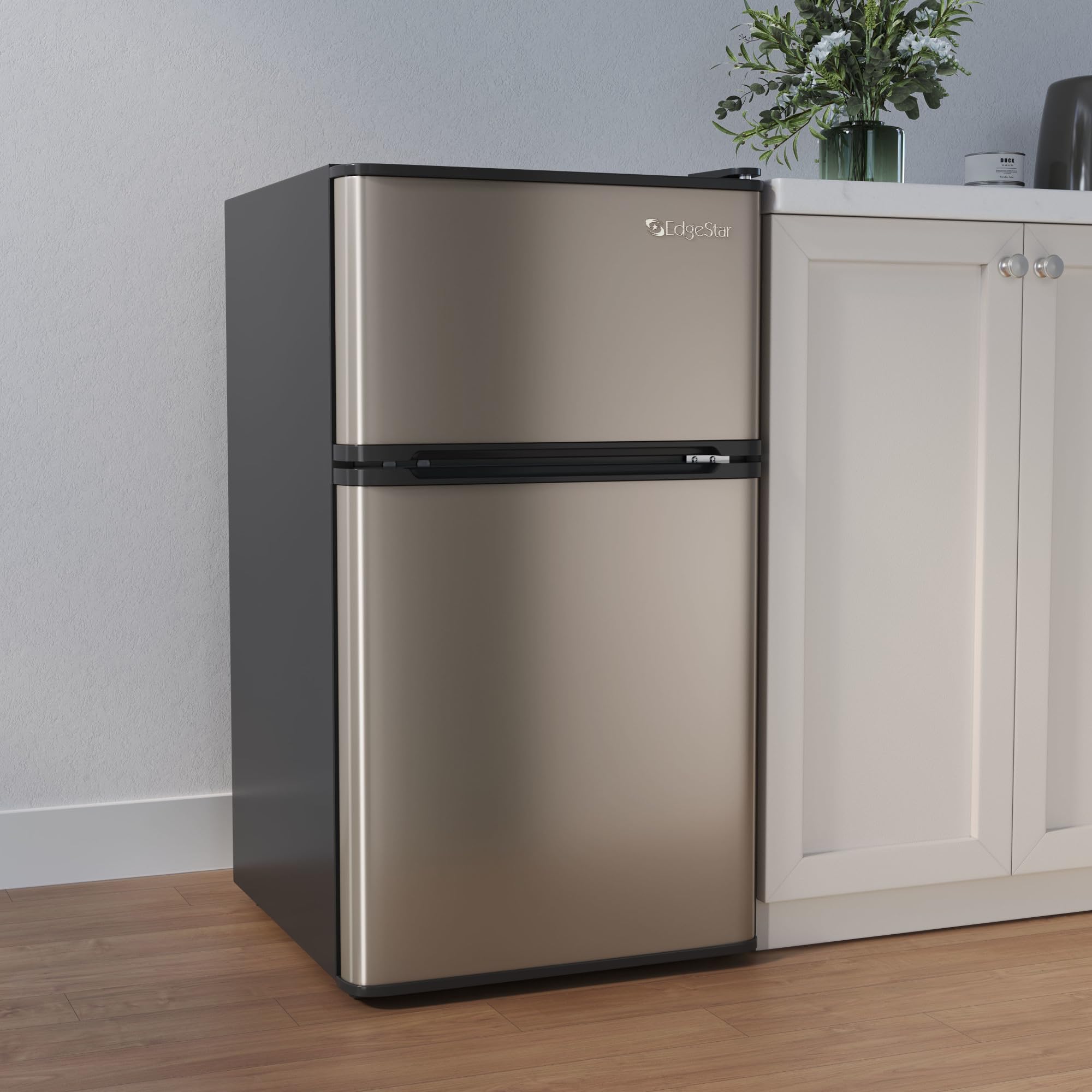 EdgeStar CRF321SS 3.1 Cu. Ft. Energy Star Compact Refrigerator with Freezer - Perfect for Dorms, Apartments, Offices & Small Spaces