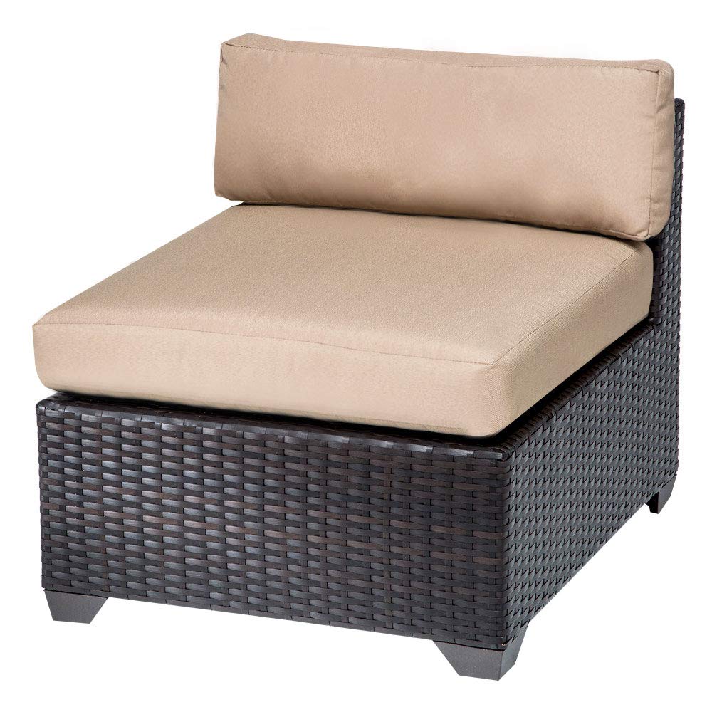 TK Classics 9-Piece Belle Outdoor Wicker Patio Furniture Set - Rattan Sofa, Chairs & Coffee Table - Perfect for Garden, Poolside & Backyard Relaxation (Aruba 09a)