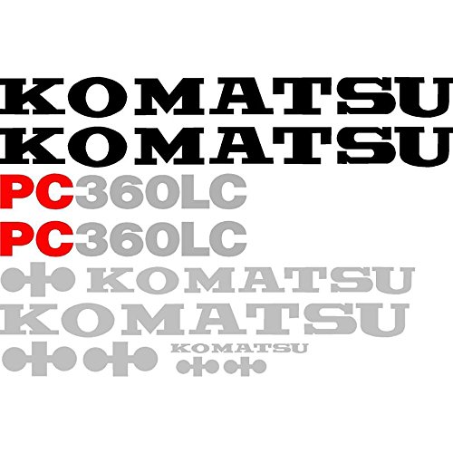 Komatsu PC 360LC Excavator Decal Sticker Set - High Quality Vinyl Graphics for Construction Equipment - Perfect for Machine Restoration & Customization