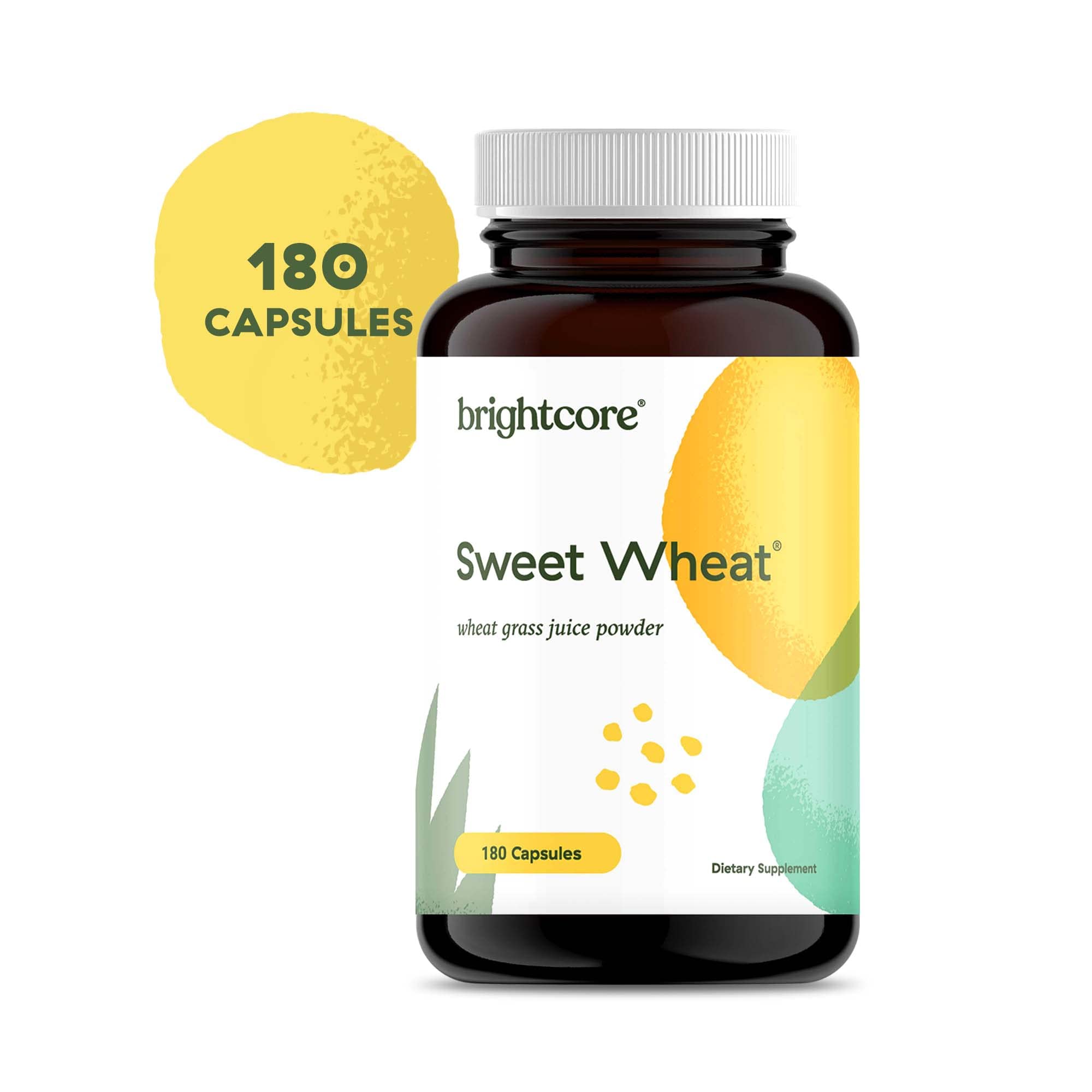 Organic Sweet Wheatgrass Powder Capsules - Athletic Greens Superfood with Digestive Enzymes for Gut Health & Immunity Boost | 180 Caps | Pre-Workout Energy, Post-Workout Recovery & Daily Wellness Supplement