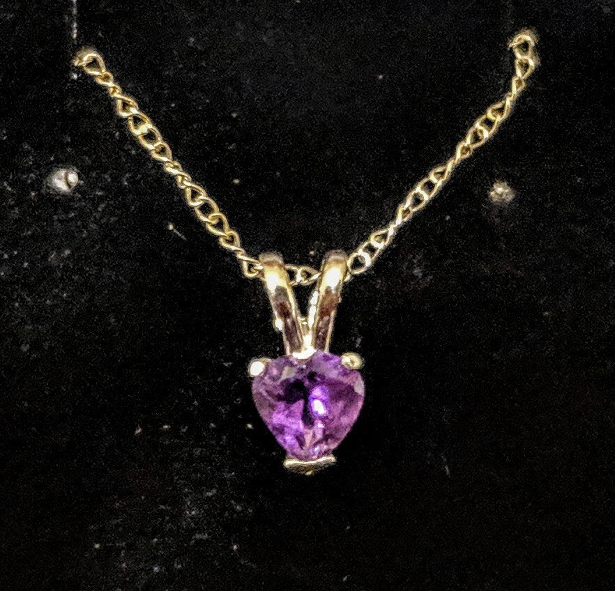 Natural Birthstone Heart Pendant Necklace - Solid Sterling Silver or 14K White/Yellow Gold - 5mm Dainty Jewelry for Kids & Women - Perfect for Birthdays, Christenings & Special Occasions