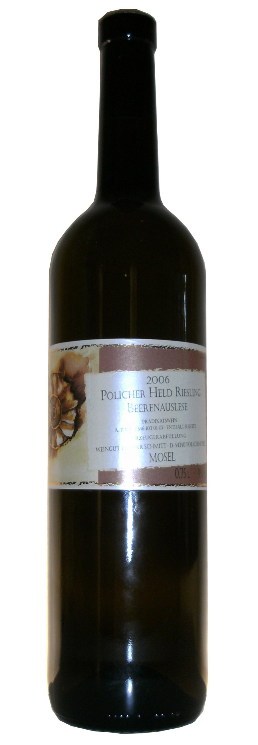 2006 Riesling Beerenauslese Sweet White Wine - Pölicher Held - 0.75L Bottle - Premium German Dessert Wine for Special Occasions & Wine Pairing
