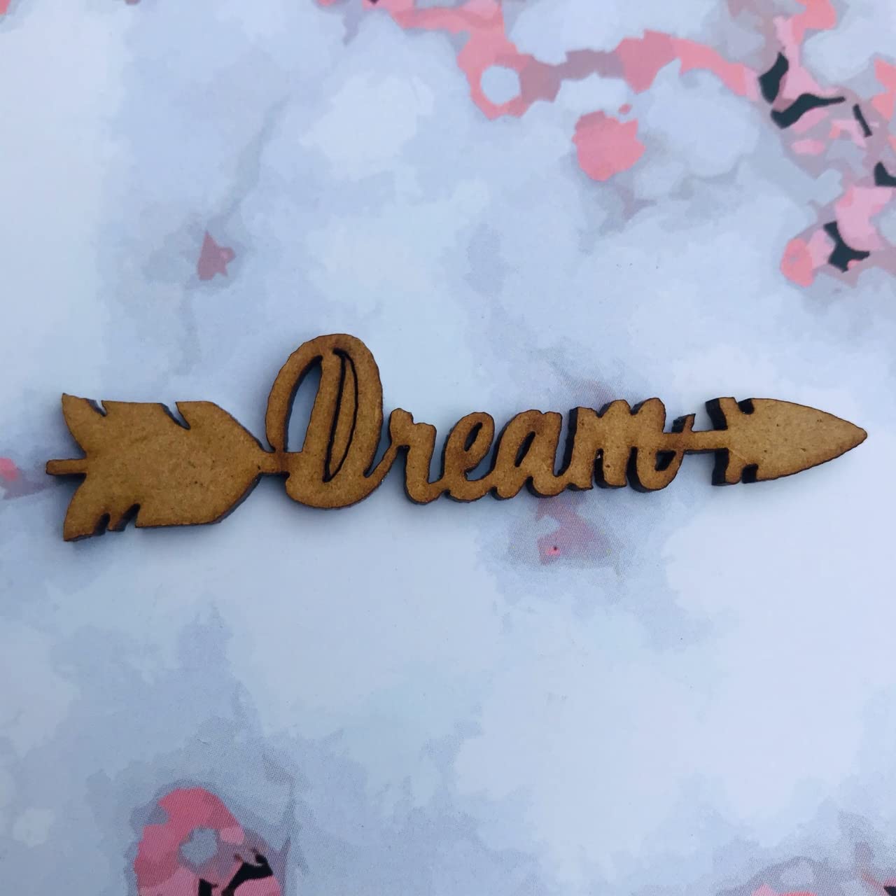 G2g 14-Piece Wooden Love Home Believe Arrow MDF Craft Shapes Set - 3 Inch Scrapbook Embellishments for DIY Cards, Journals & Home Decor