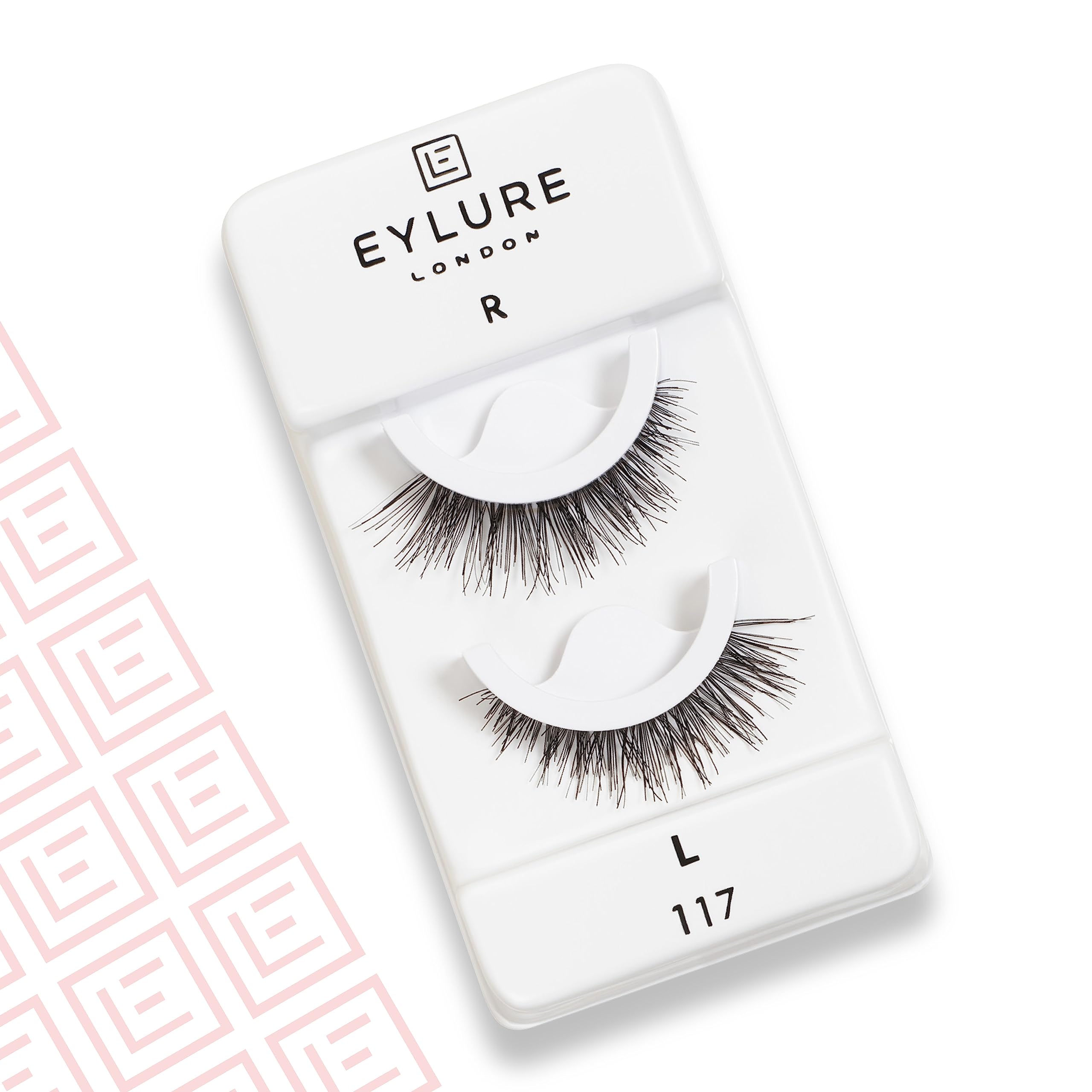 Eylure No.117 Pre-Glued Press On False Eyelashes - Wispy Light Texture Lashes (1 Pair) | Perfect for Weddings, Parties & Everyday Glam