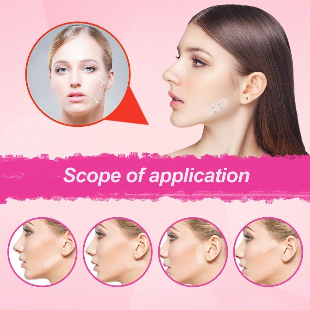 ZHAOMEI Invisible Face Lifter Tape - Instant Facelift for Sagging Skin (120pcs) - Perfect for Parties & Events