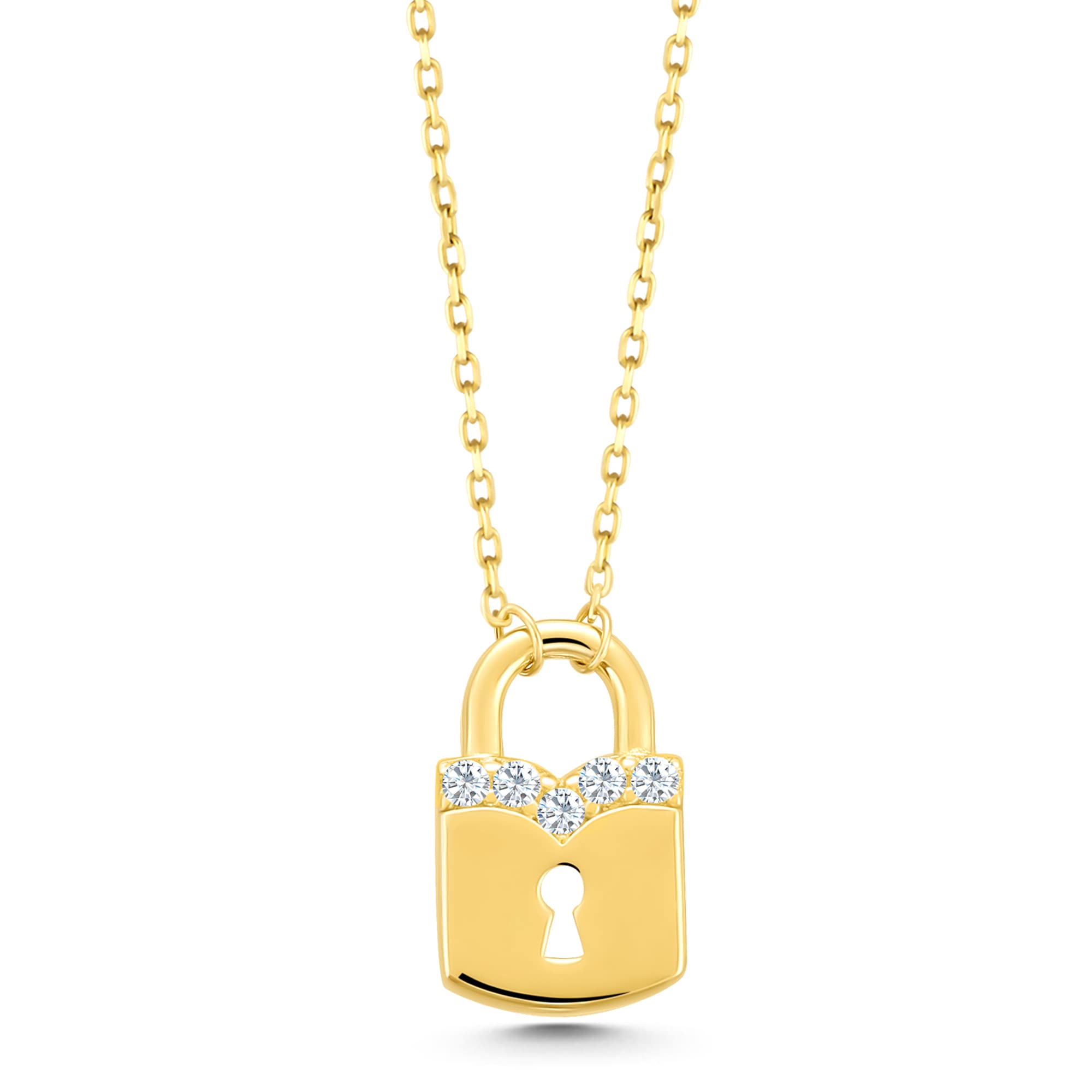14K Solid Gold Necklace for Women - Certified Real Gold Pendant Gift, Elegant 17