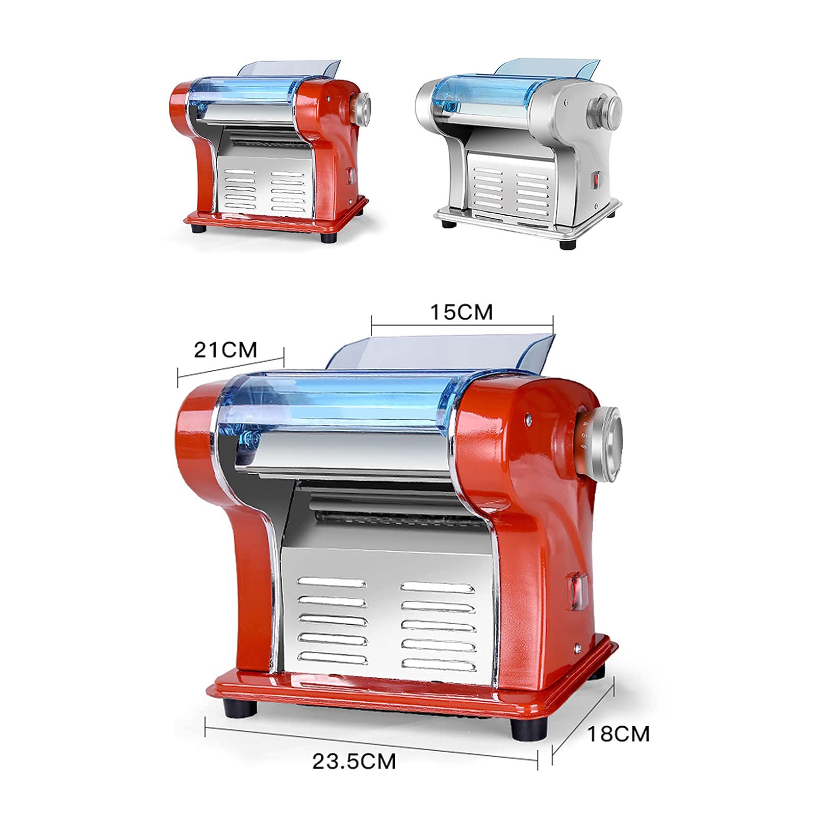 Electric Pasta Maker Machine - Stainless Steel Automatic Noodle Maker with Dough Roller for Homemade Spaghetti, Ravioli & Pasta | Perfect Kitchen Tool for Italian Cuisine & Family Cooking