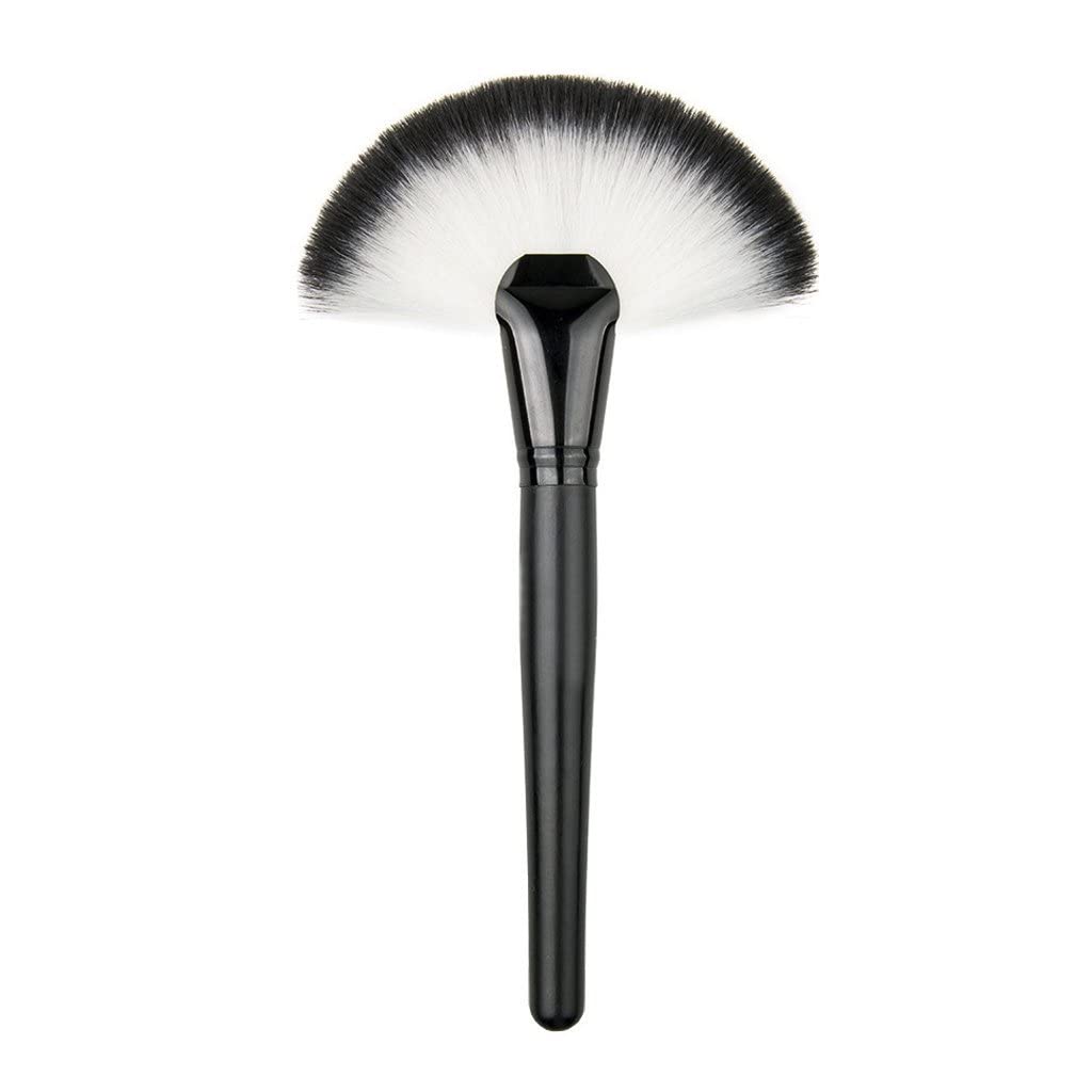 Catiblue Professional Slim Fan Brush for Makeup - Blush, Face Contouring & Foundation Application | Perfect for Women's Beauty Routine & Makeup Artists Kit