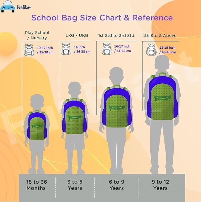FunBlast Kids Backpack for School & Travel - Lightweight Waterproof Backpack for Boys & Girls with Multiple Pockets & Comfortable Shoulder Straps | Perfect for School, Day Trips, Picnics & Outdoor Activities (Blue-Pink)