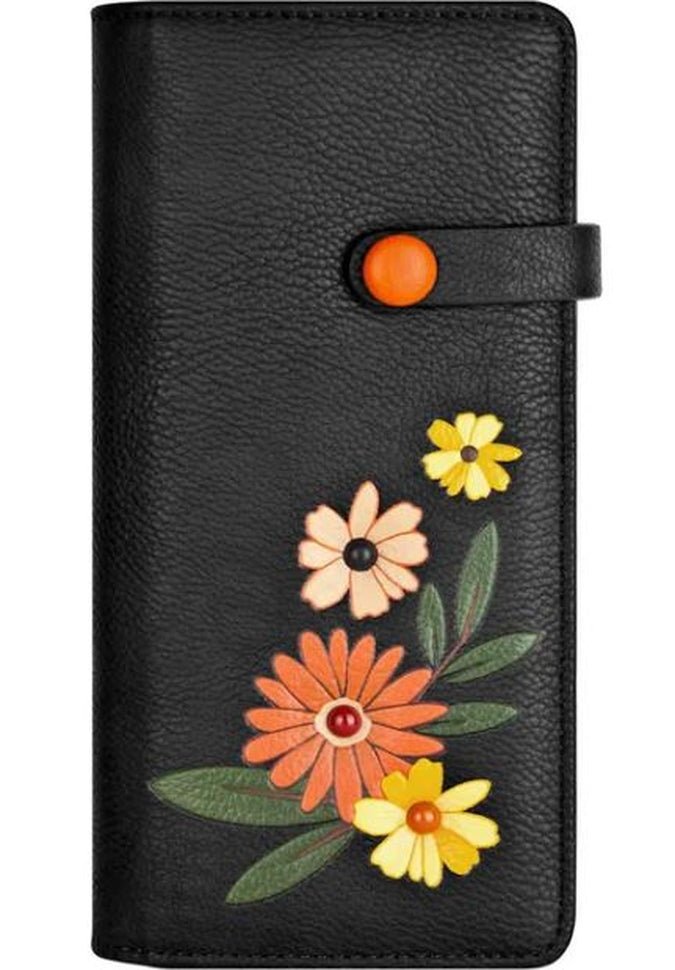 Espe Daliah Genuine Leather Long Wallet for Women - Slim RFID Blocking Bifold Wallet with Multiple Card Slots - Perfect for Travel, Shopping & Everyday Use