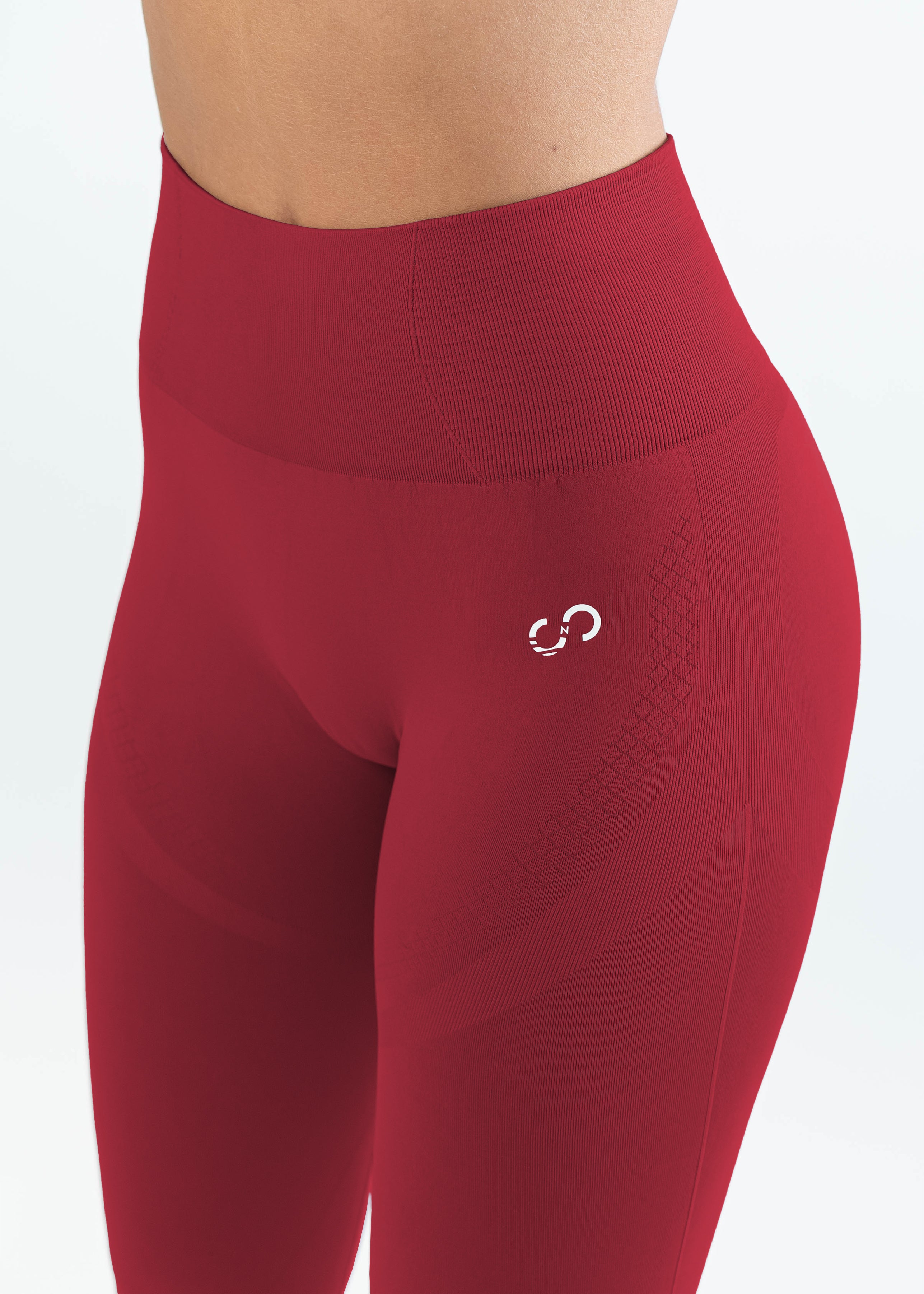 High-Waisted Sculpt Seamless Leggings for Women - Comfortable & Tummy Control - Cranberry Red - Perfect for Yoga, Workouts & Everyday Wear