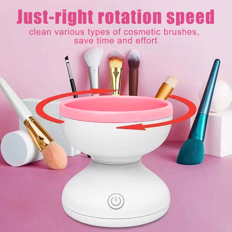 Electric Makeup Brush Cleaner Machine - Portable USB Cosmetic Brush Cleaning Tool for Automatic Washing - Perfect for Travel, Home & Salon Use