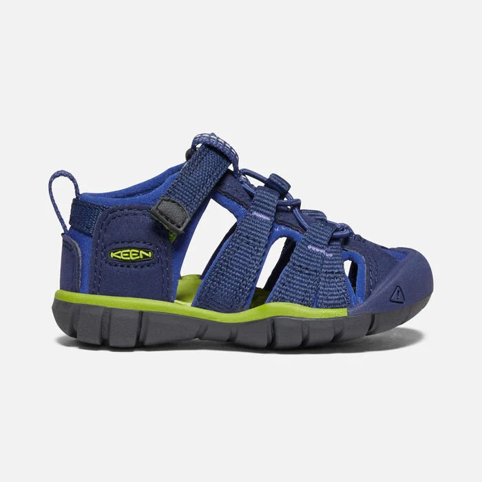 Keen Seacamp II CNX Toddler Sandal - True Blue/Jasmine Green | Waterproof Kids Beach Shoes for Boys & Girls | Perfect for Beach, Pool & Outdoor Play