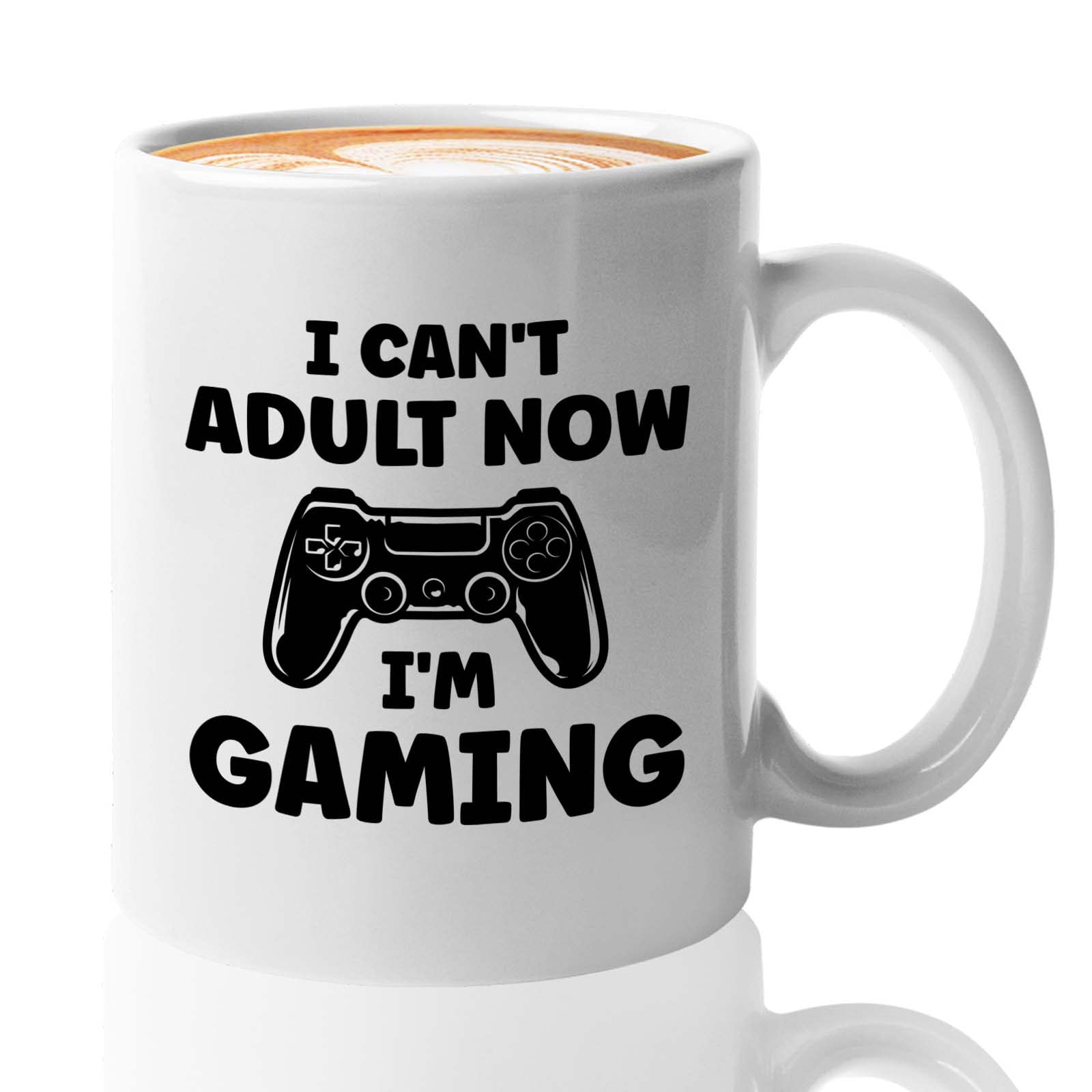 Bubble Hugs 11oz White Gaming Coffee Mug - Funny 'Now I'm Gaming' Design for Video Game Lovers - Perfect Gift for Console Gamers, Multiplayer & Shooting Game Enthusiasts - Great for Gaming Sessions, Office Use & Geek Decor