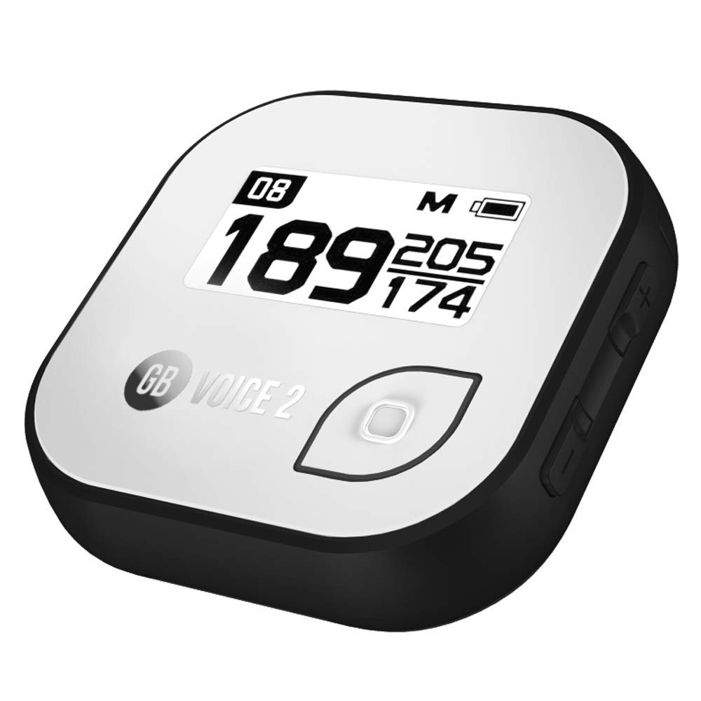 GOLFBUDDY Voice 2 Talking Golf GPS Rangefinder - Unisex Black/White Golf GPS Watch with Voice Guidance | Perfect for Golfers, Practice & Tournament Play